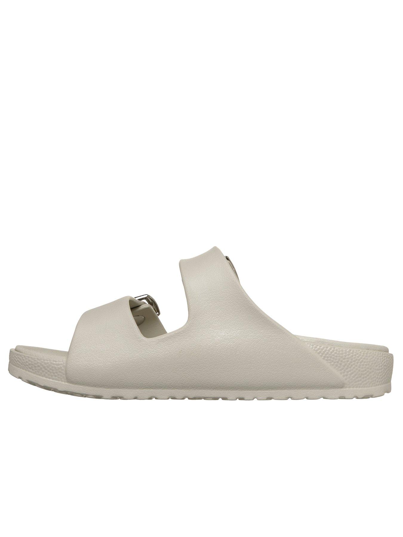 Image 5 of 5 of Skechers Arch Fit Cali Breeze 2.0 Gold Star Molded Double Band Sliders With Buckles - Beige