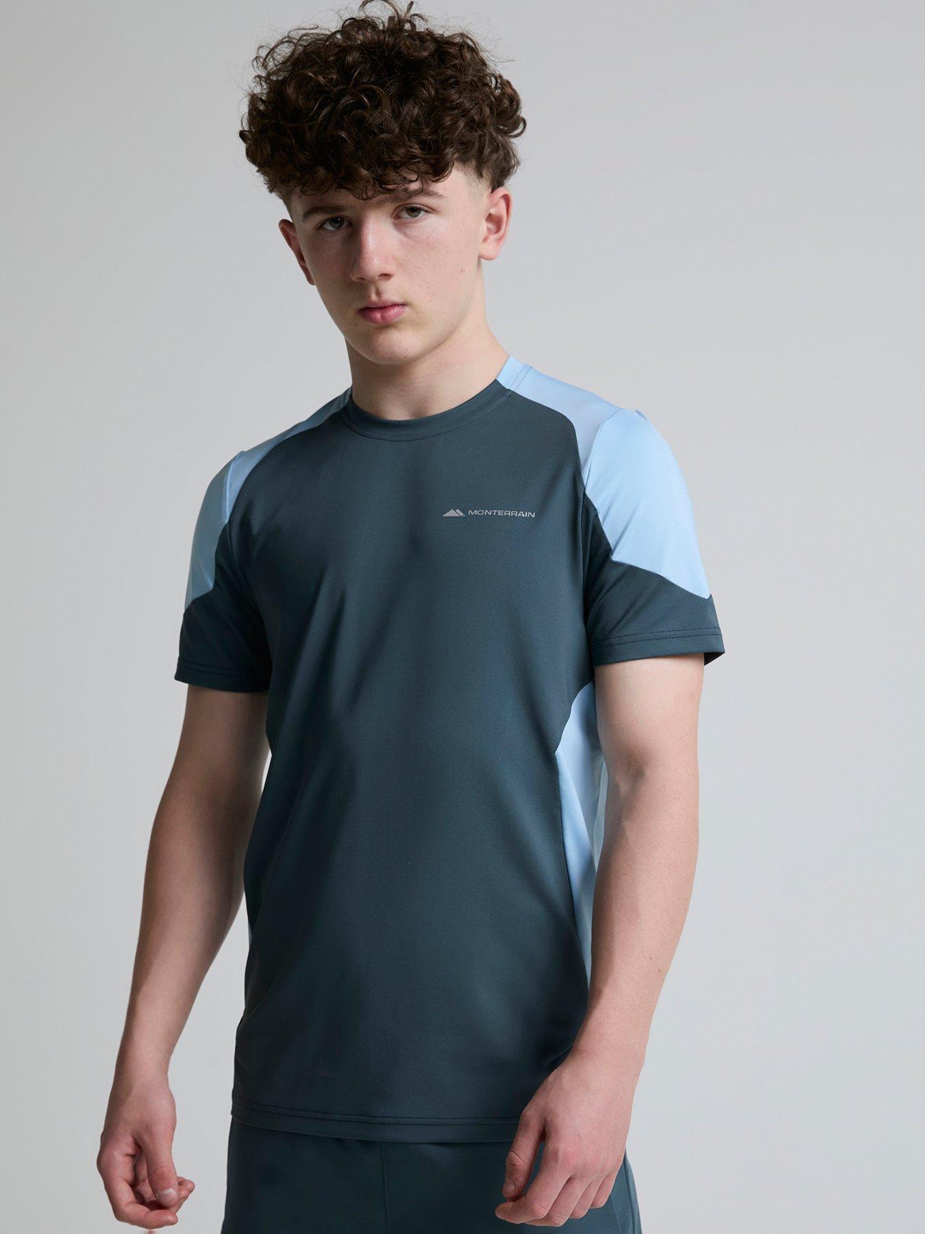 Monterrain Kids Deflect T-Shirt - Twlight Graphite / Skybound Blue