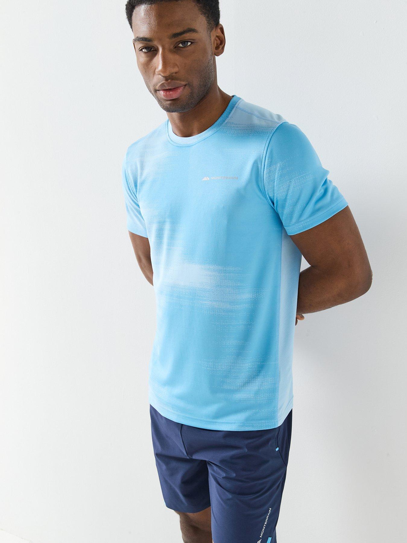 Image 1 of 6 of Monterrain Mens Stability Jacquard T-Shirt - Blue
