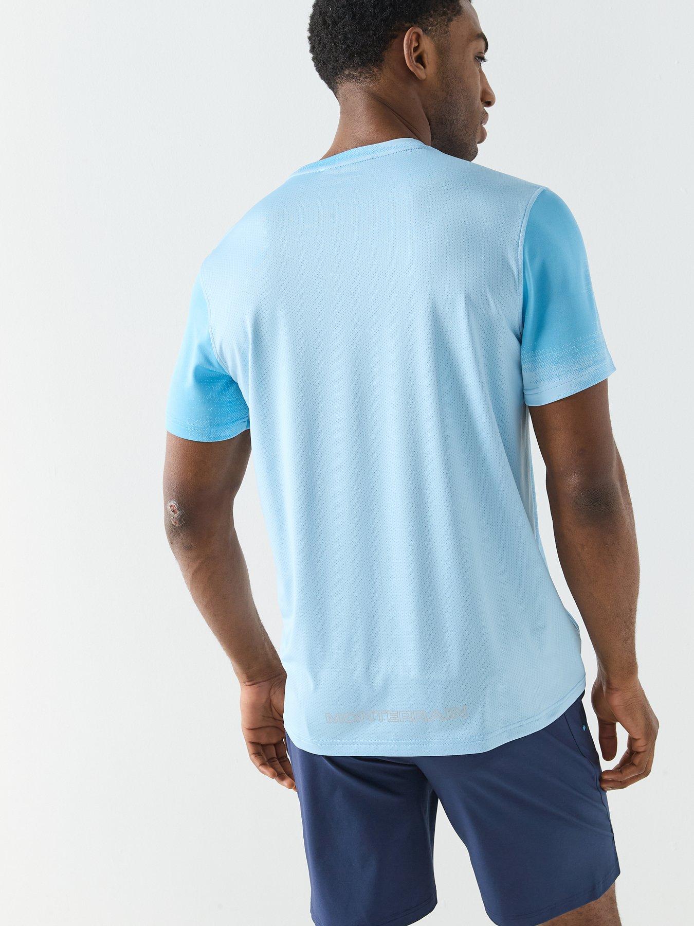 Image 2 of 6 of Monterrain Mens Stability Jacquard T-Shirt - Blue