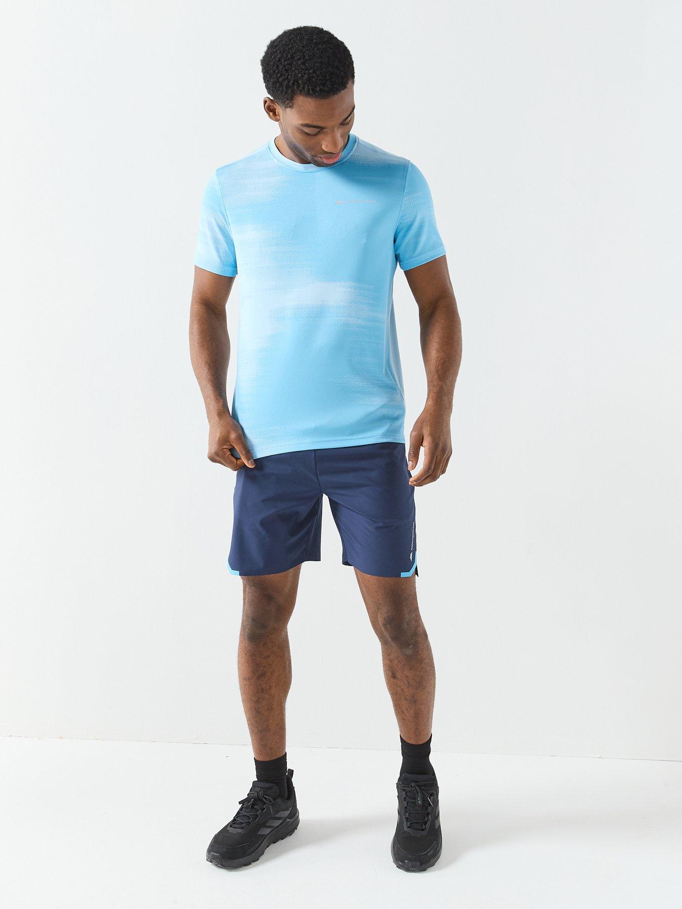 Image 3 of 6 of Monterrain Mens Stability Jacquard T-Shirt - Blue