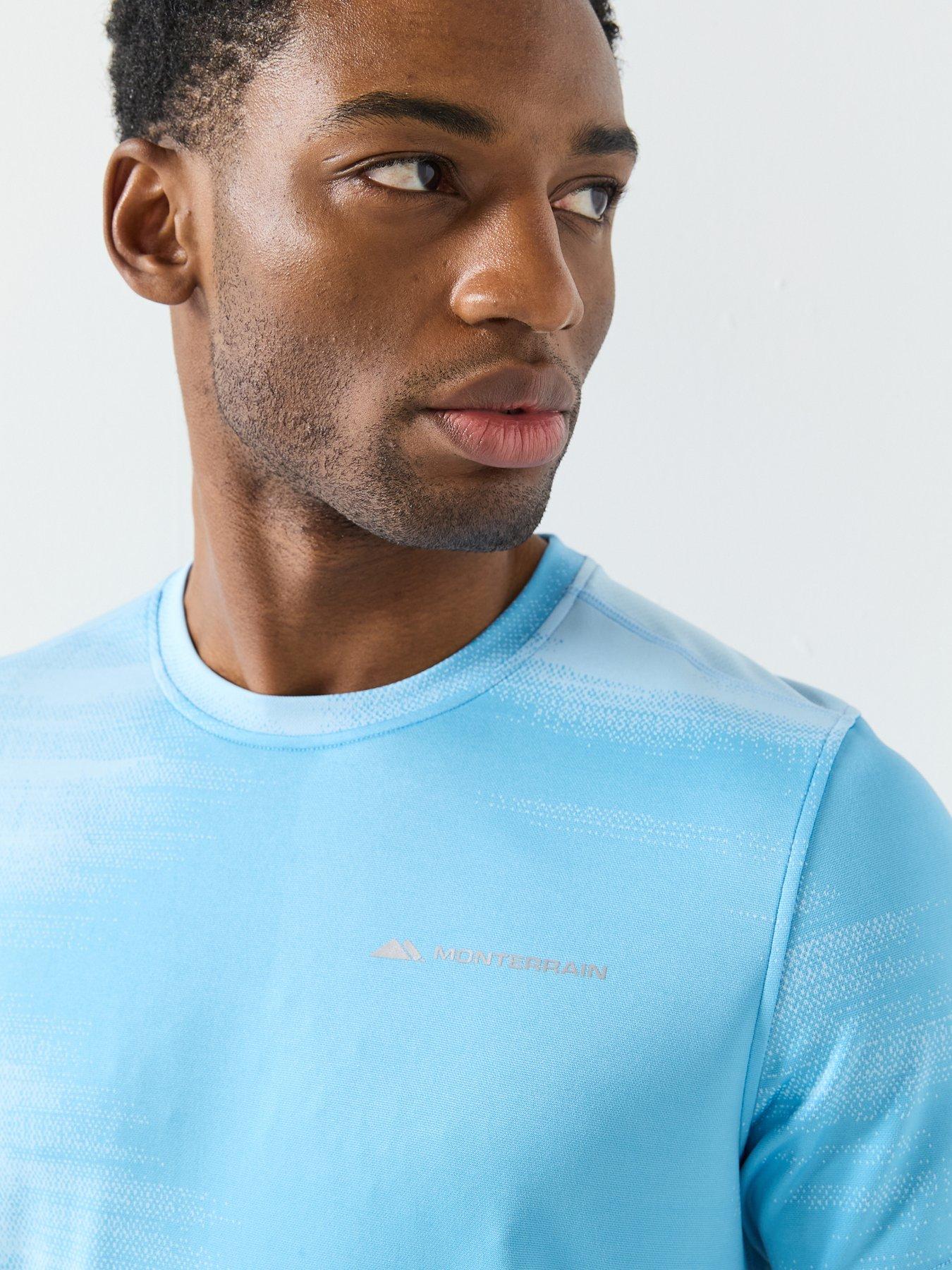 Image 4 of 6 of Monterrain Mens Stability Jacquard T-Shirt - Blue