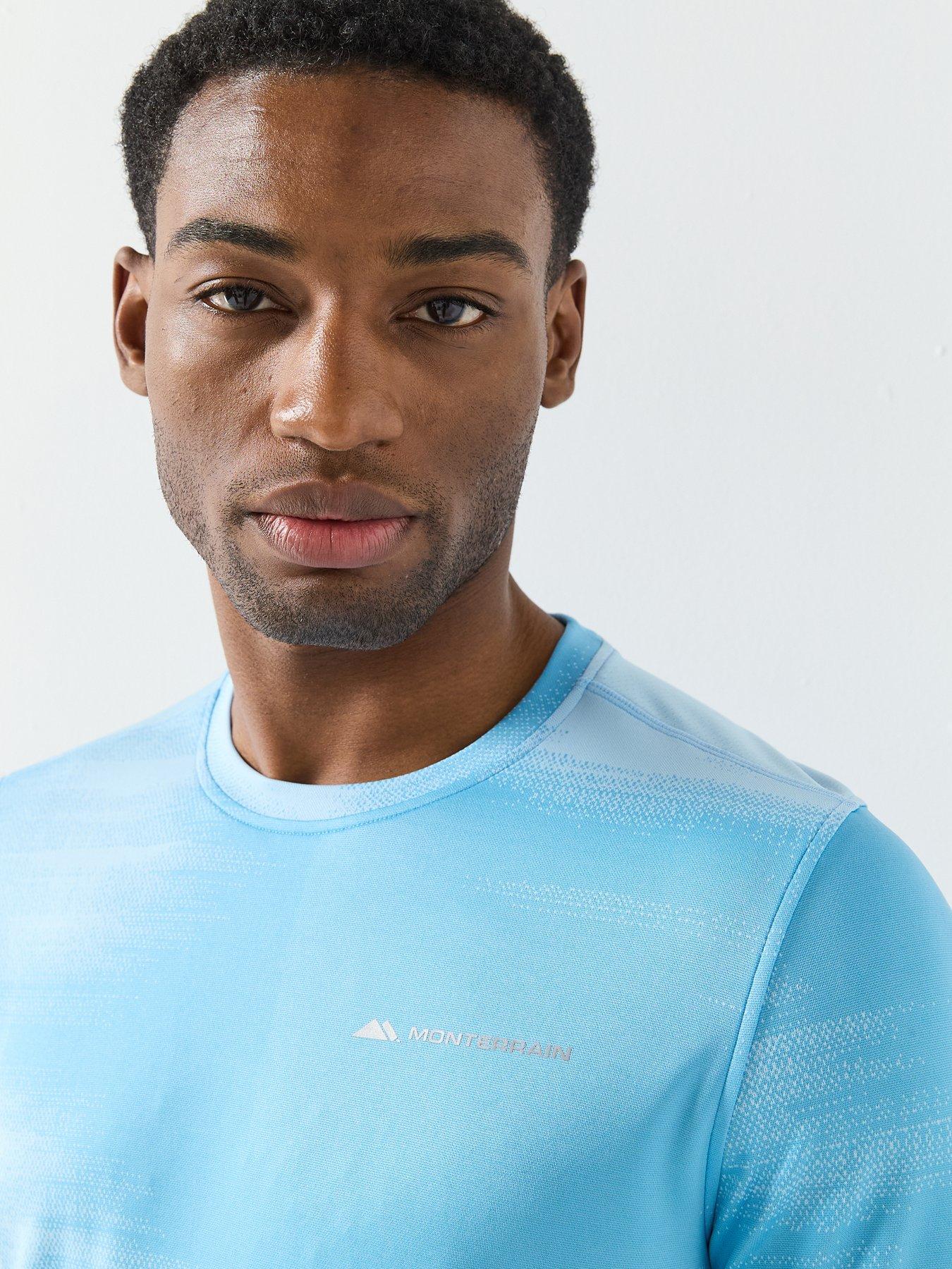 Image 5 of 6 of Monterrain Mens Stability Jacquard T-Shirt - Blue