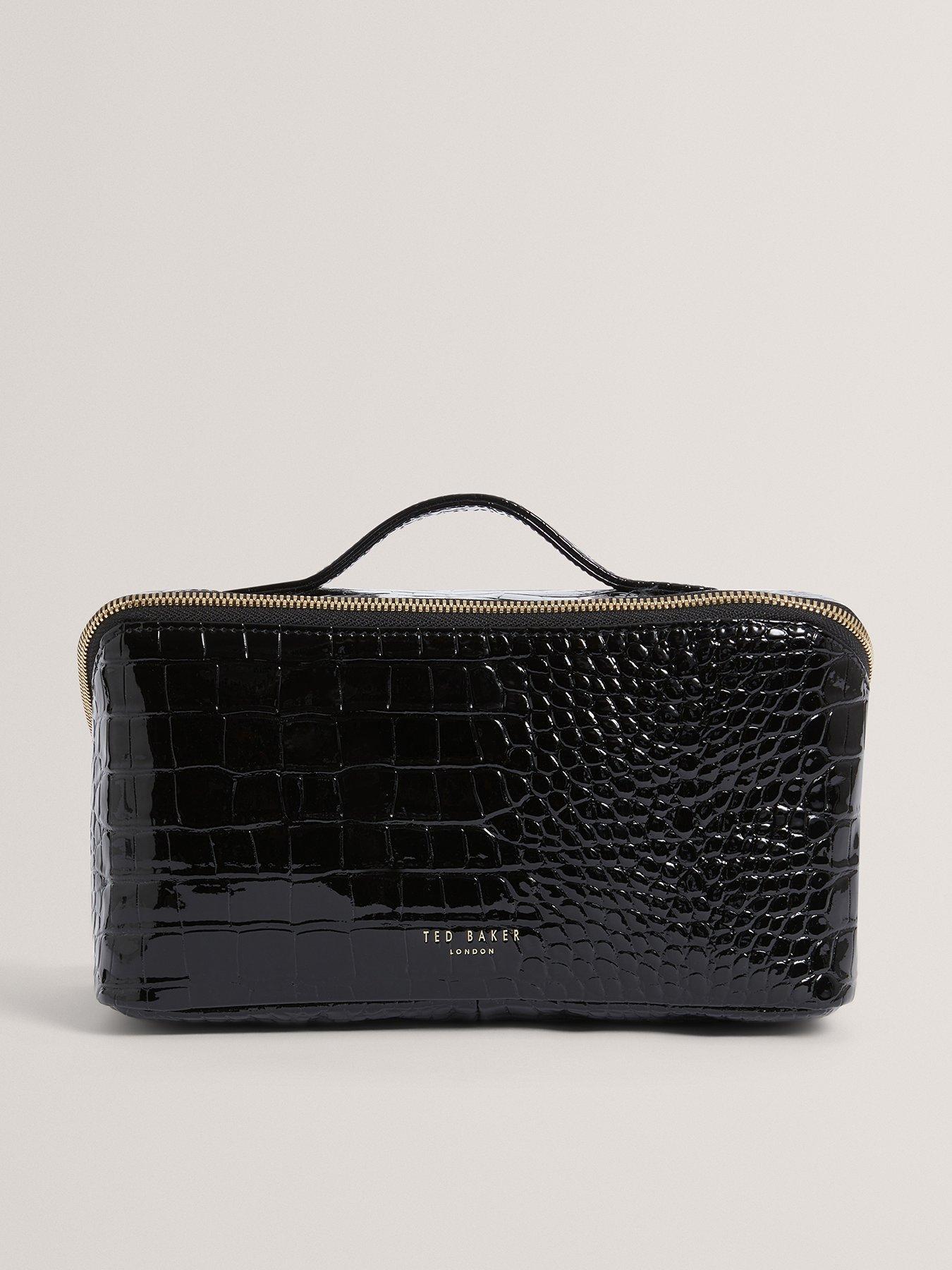 Ted Baker Croc Effect Make Up Bag - Black