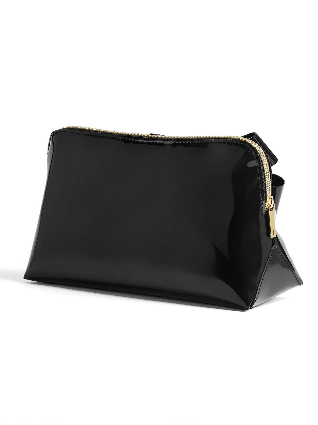 Image 4 of 4 of Ted Baker Bow Patent Make Up Bag - Black