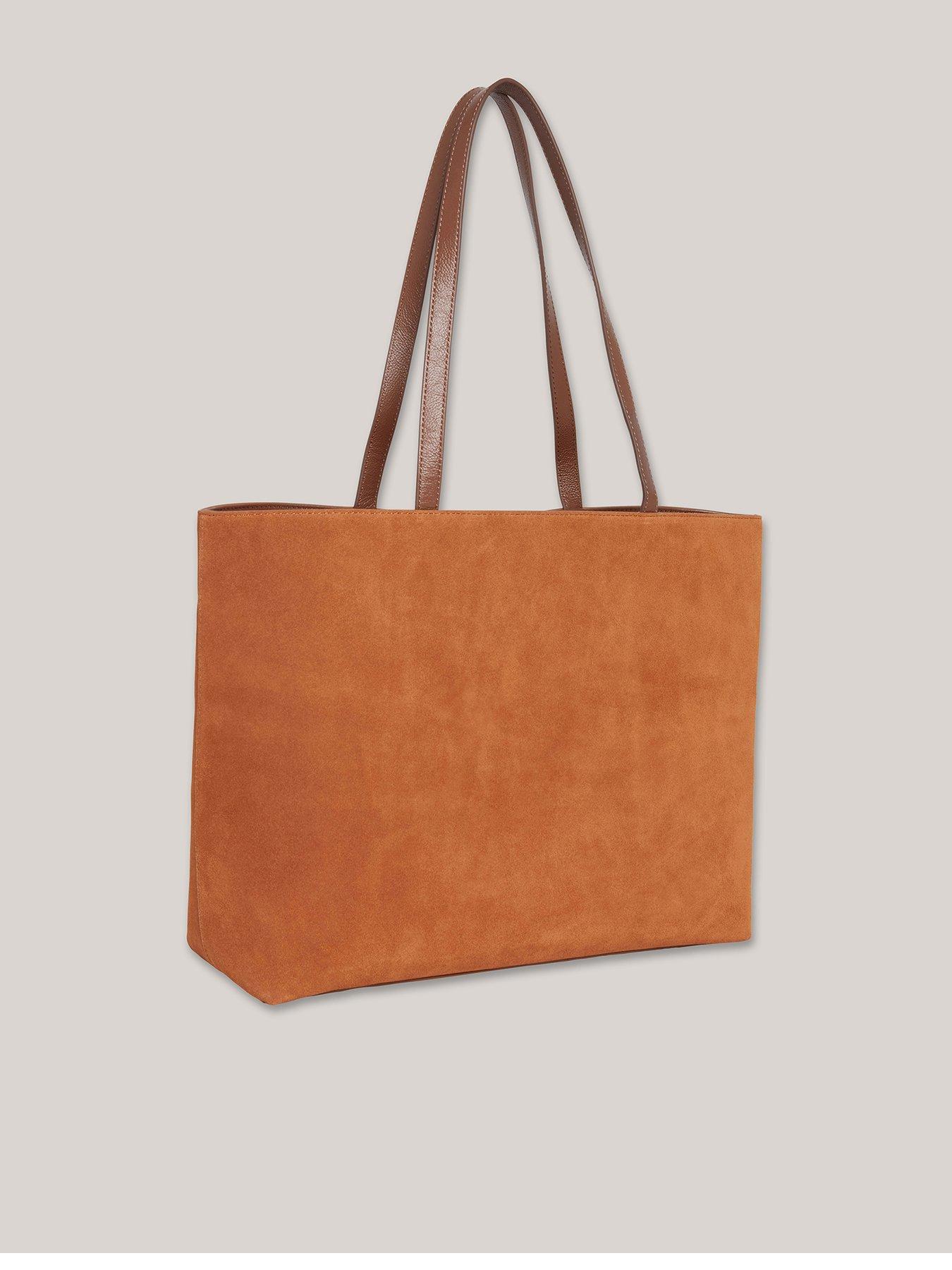 Image 1 of 3 of Ted Baker Suede Large Tote Bag - Brown