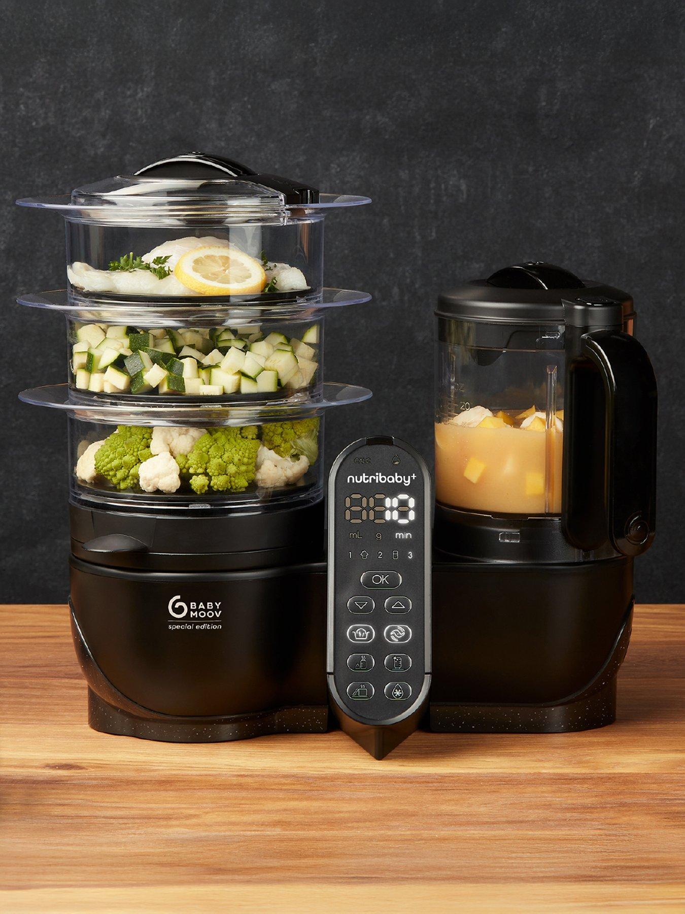Babymoov Nutribaby (+) XL Black Edition 6 in 1 Baby Food Processor/Blender/Steamer/Steriliser