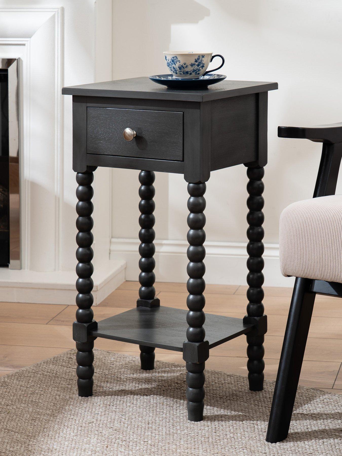 Scottish Everlastings Olivia Side Table With Drawer - Grey