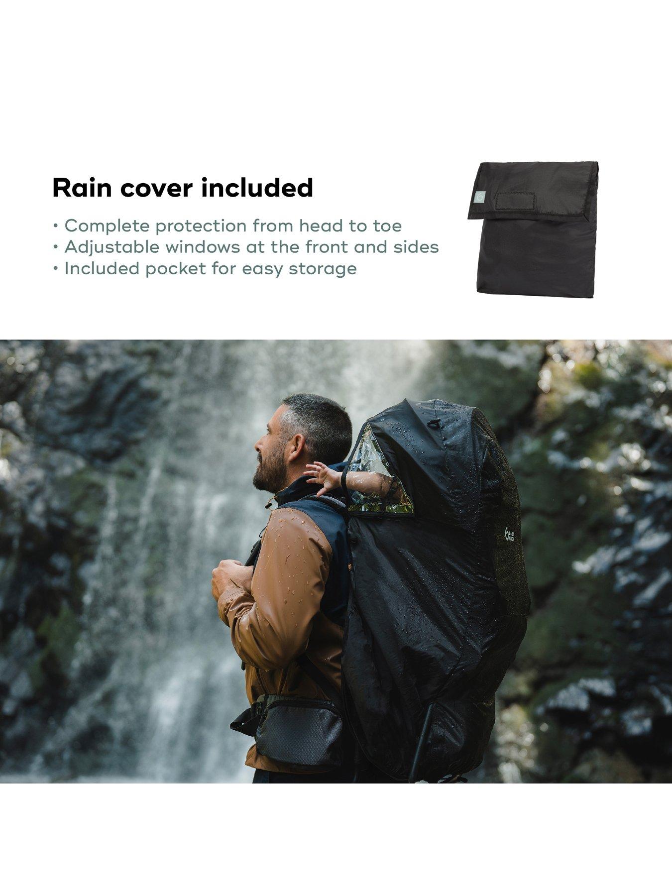 Image 3 of 7 of Babymoov Moov & Hike Dune Hiking Trek Baby Carrier & Raincover Bundle Set up to 18kg