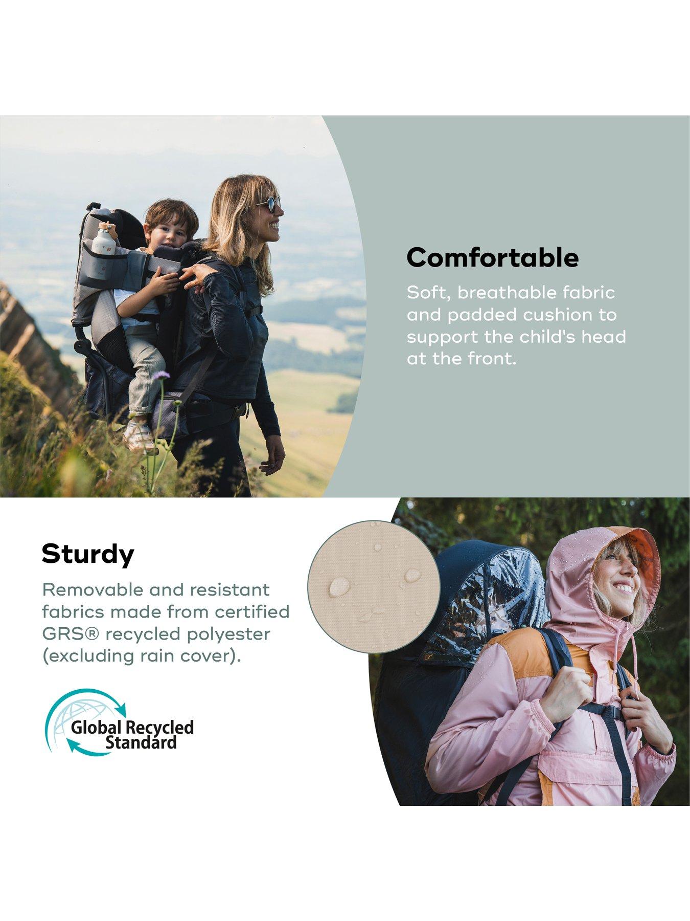 Image 7 of 7 of Babymoov Moov & Hike Dune Hiking Trek Baby Carrier & Raincover Bundle Set up to 18kg