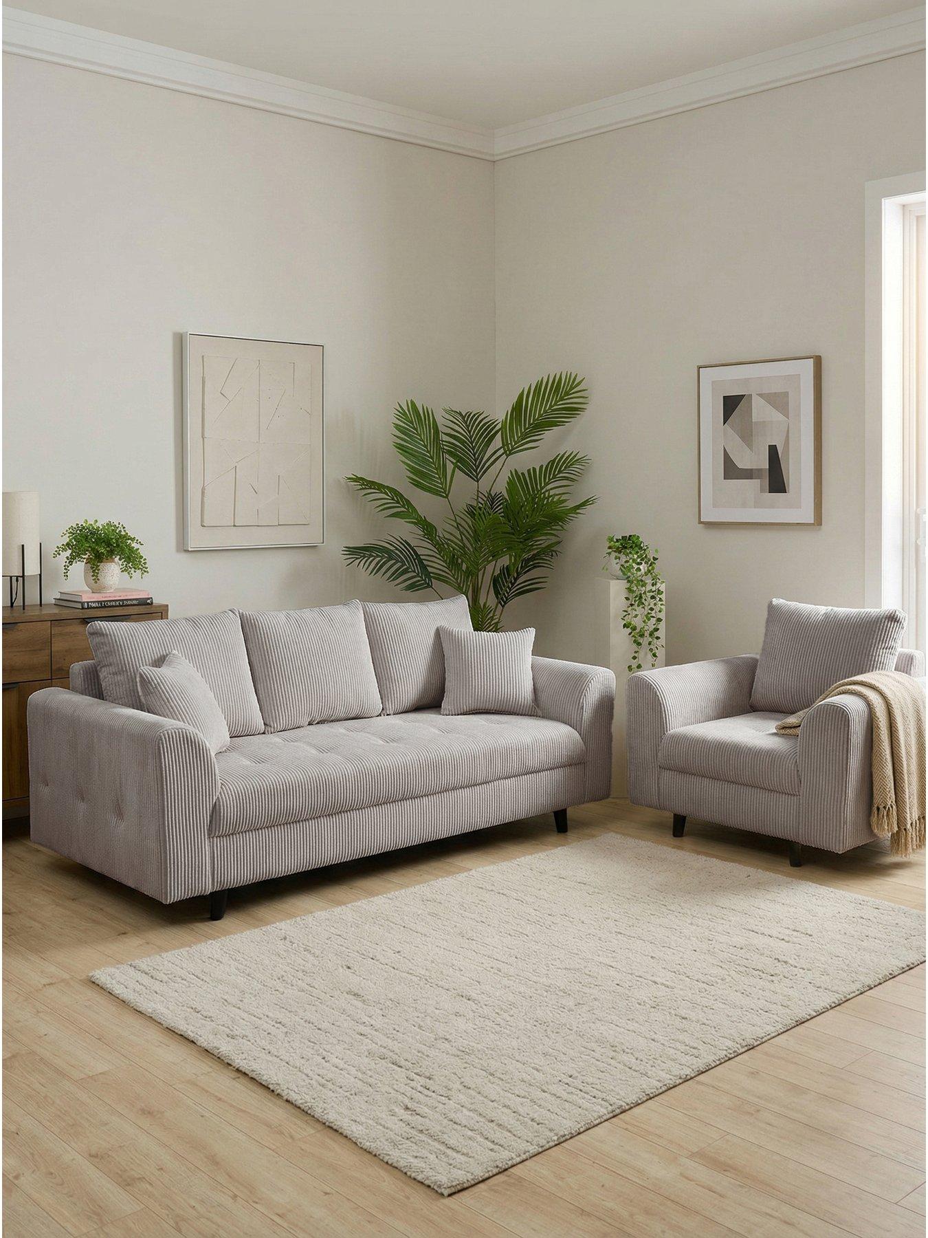 The Very Collection Rune Cord 3 Seater + Chair - FSC® Certified