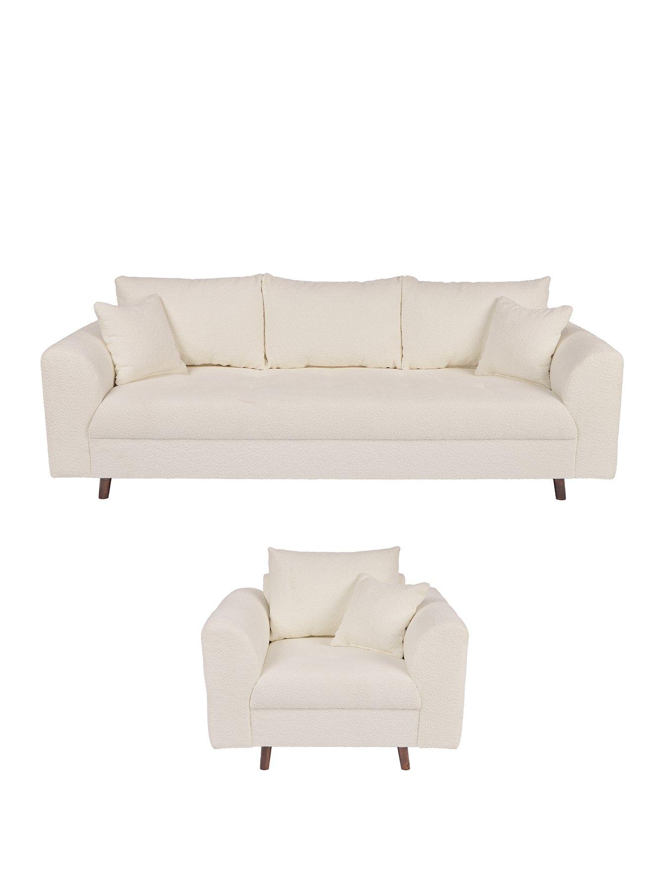 The Very Collection Rune 3 Seater Fabric Sofa + Armchair Set (Buy and SAVE!) - FSC® Certified