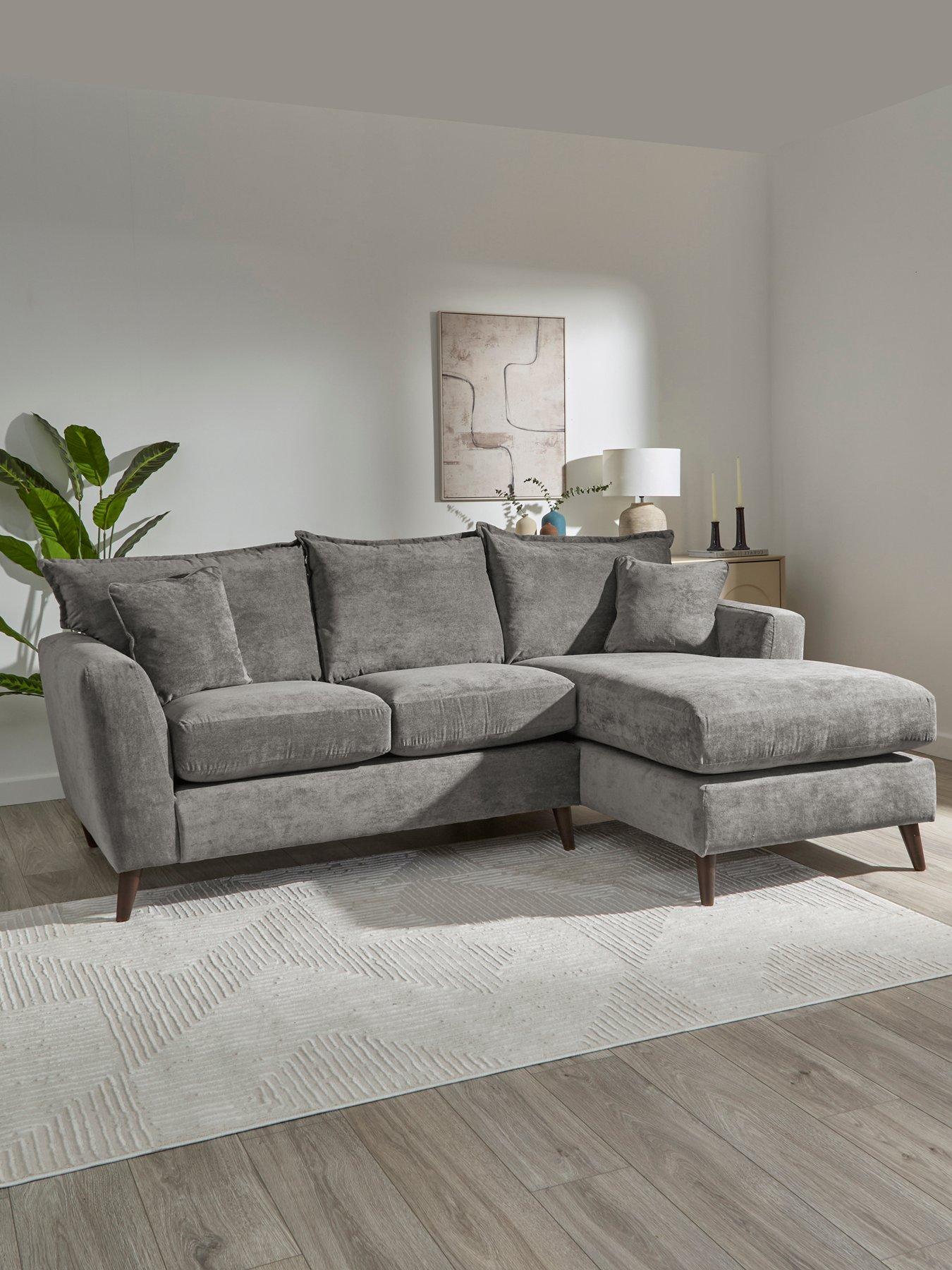 The Very Collection Bakerloo Right Hand 3 Seater Fabric Chaise - Made to Order in the UK