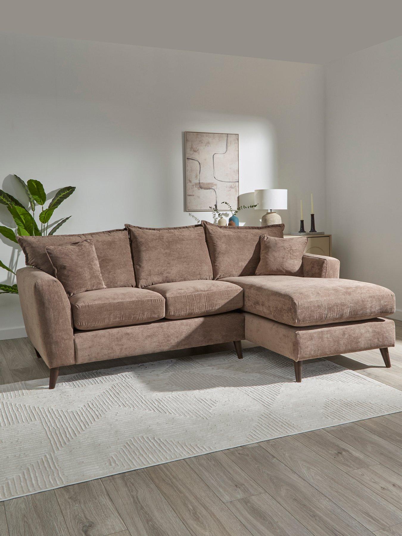 The Very Collection Bakerloo Right Hand 3 Seater Fabric Chaise - Made to Order in the UK