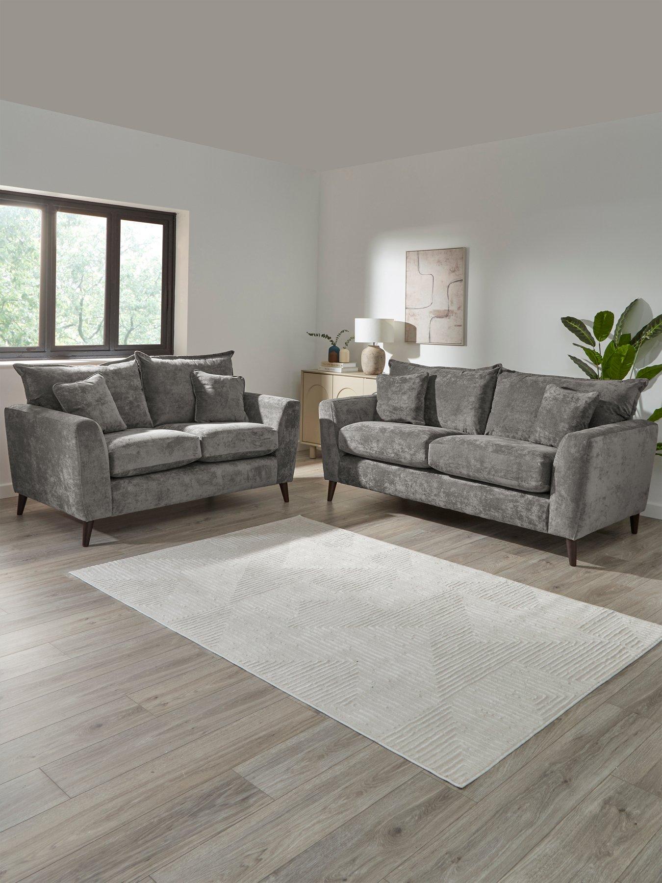 The Very Collection Bakerloo Fabric 3 Seater + 2 Seater Fabric Sofa Set (Buy  &  SAVE!)