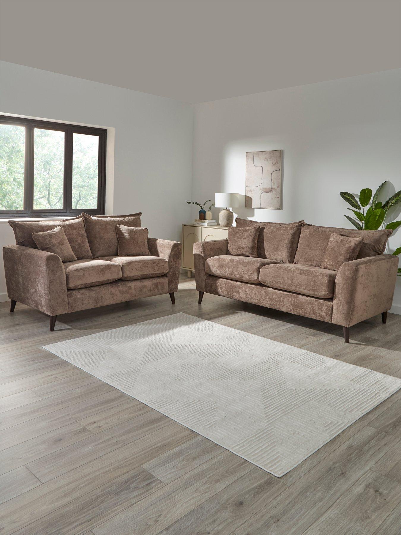 The Very Collection Bakerloo Fabric 3 Seater + 2 Seater Fabric Sofa Set (Buy  &  SAVE!)