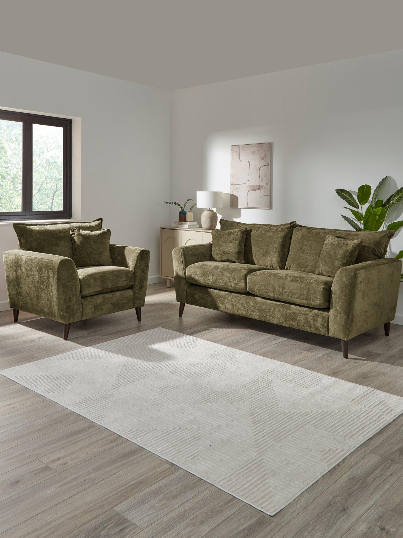 The Very Collection Bakerloo 3 Seater Sofa + Armchair Set (Buy  &  SAVE!) - Made to Order in the UK
