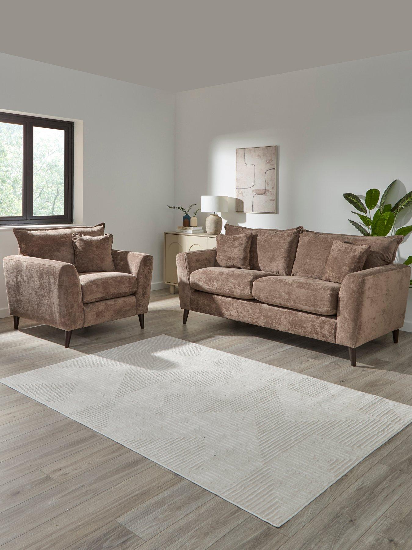 Image 1 of 7 of The Very Collection Bakerloo 3 Seater Sofa&nbsp;+ Armchair&nbsp;Set (Buy &amp; SAVE!)&nbsp;- Made to Order in the UK