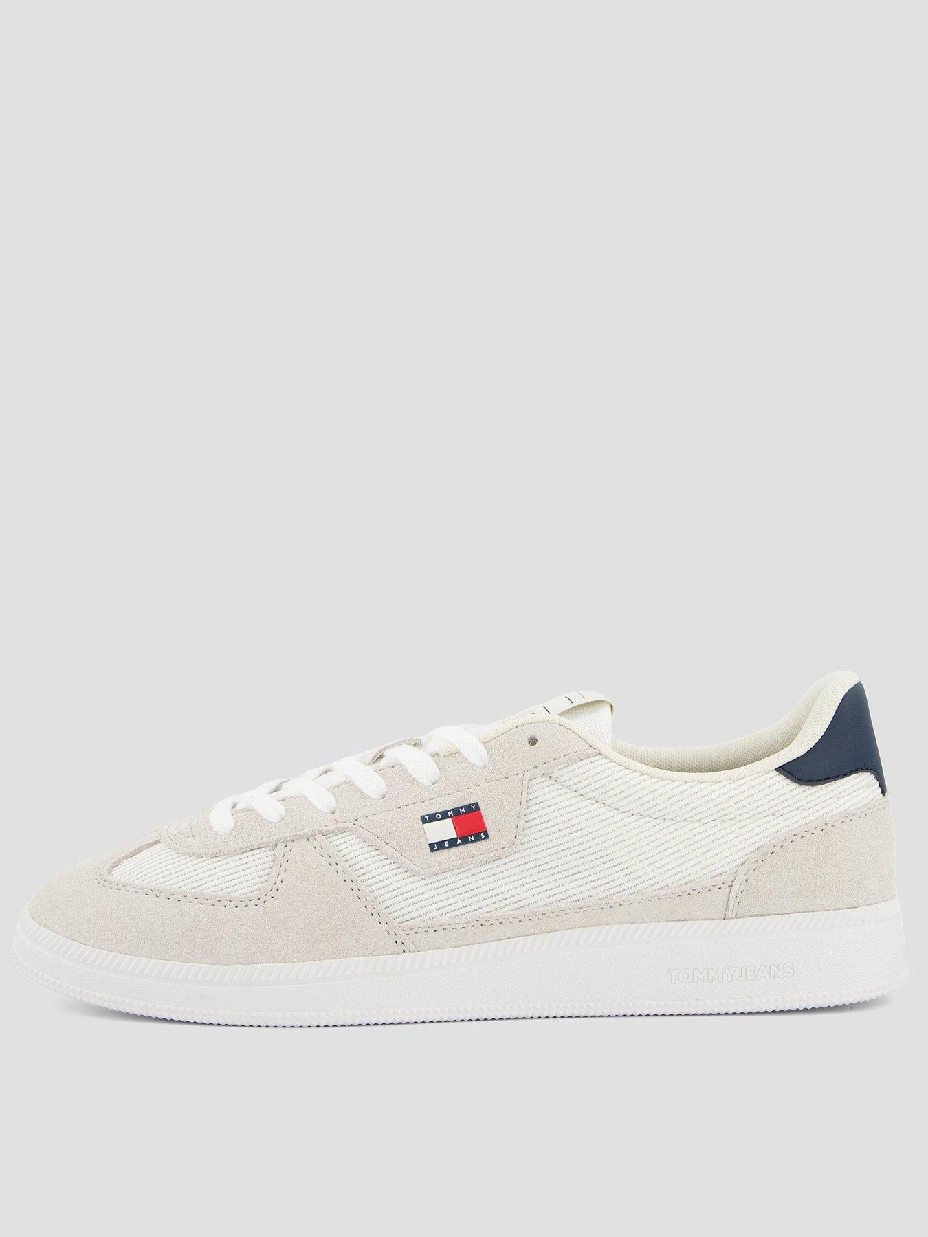 Tommy Jeans The Greenwich Edge Mix Material Trainers, Light Grey, Size 43, Men