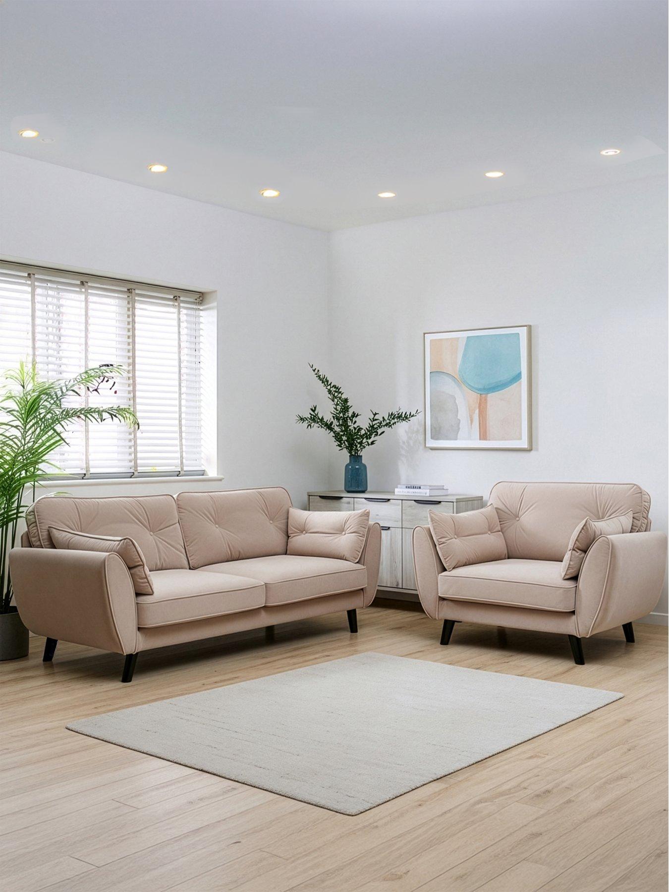 The Very Collection New Paulo 3 Seater Sofa + Armchair Set (Buy  &  SAVE!) - FSC® Certified