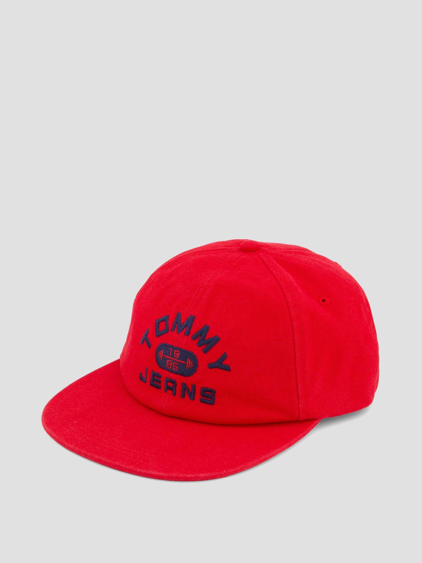 Image 2 of 4 of Tommy Jeans World Gym Graphic Cap - Red