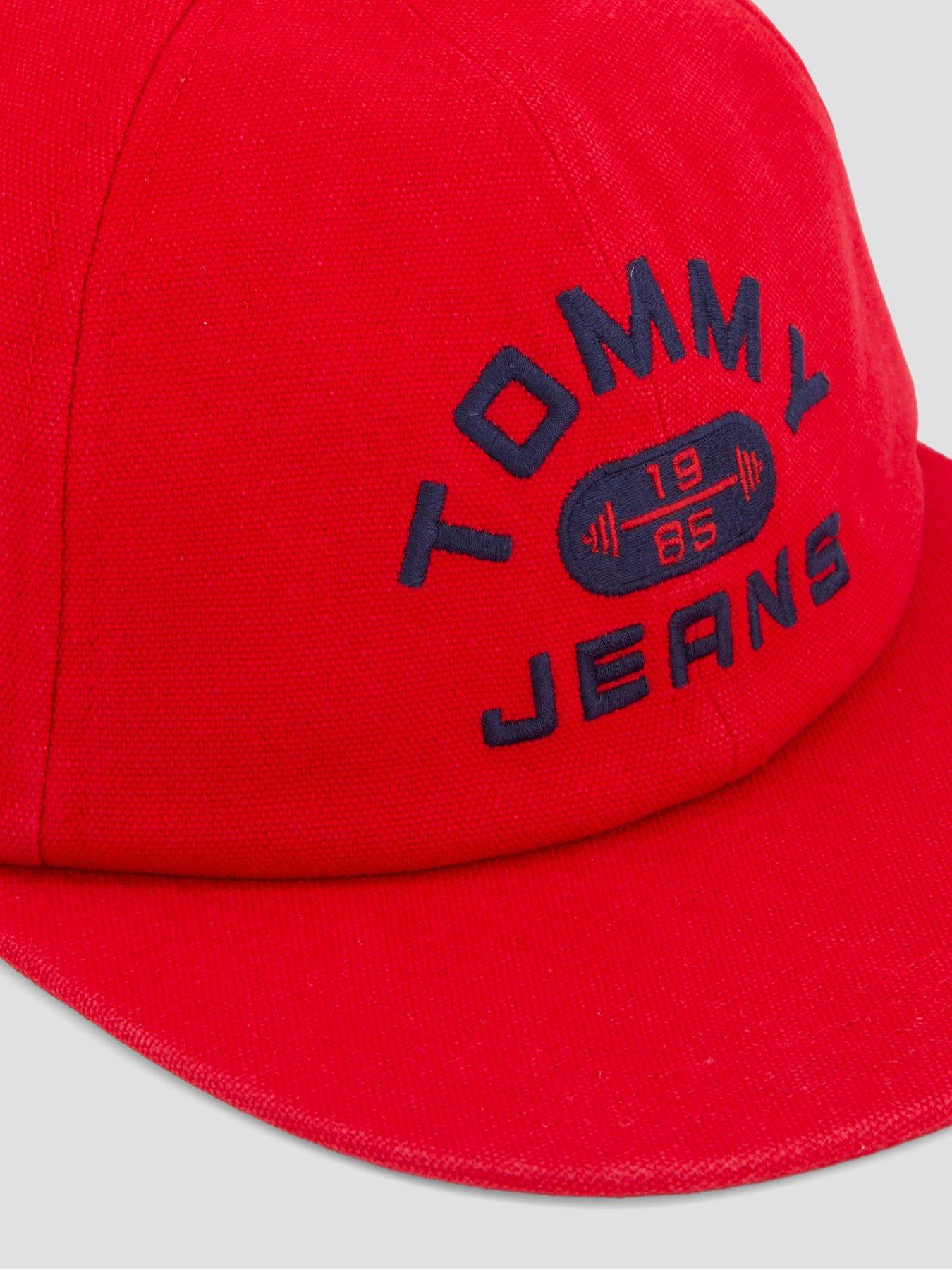 Image 3 of 4 of Tommy Jeans World Gym Graphic Cap - Red