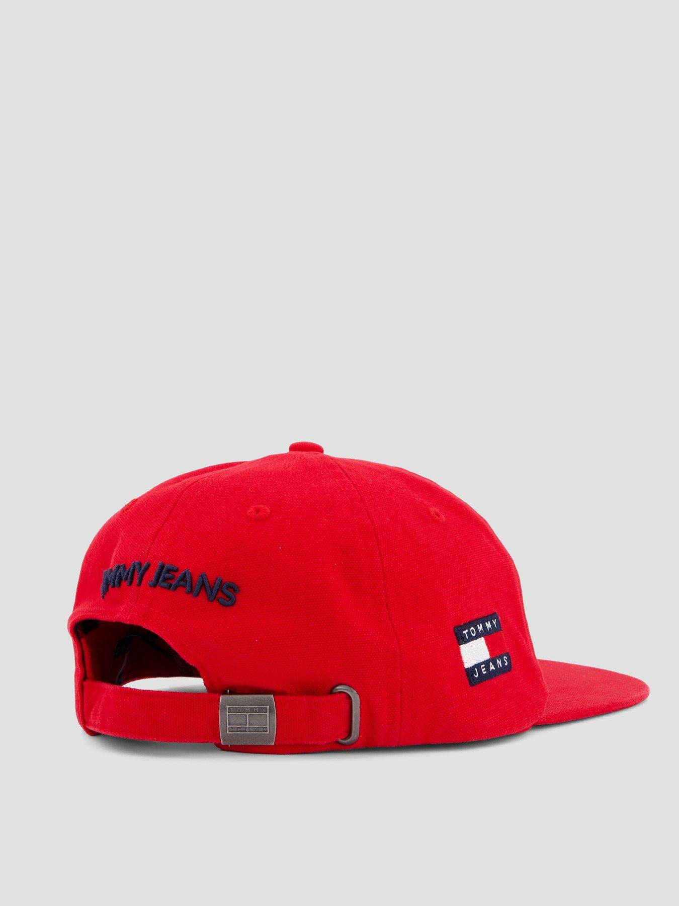 Image 4 of 4 of Tommy Jeans World Gym Graphic Cap - Red