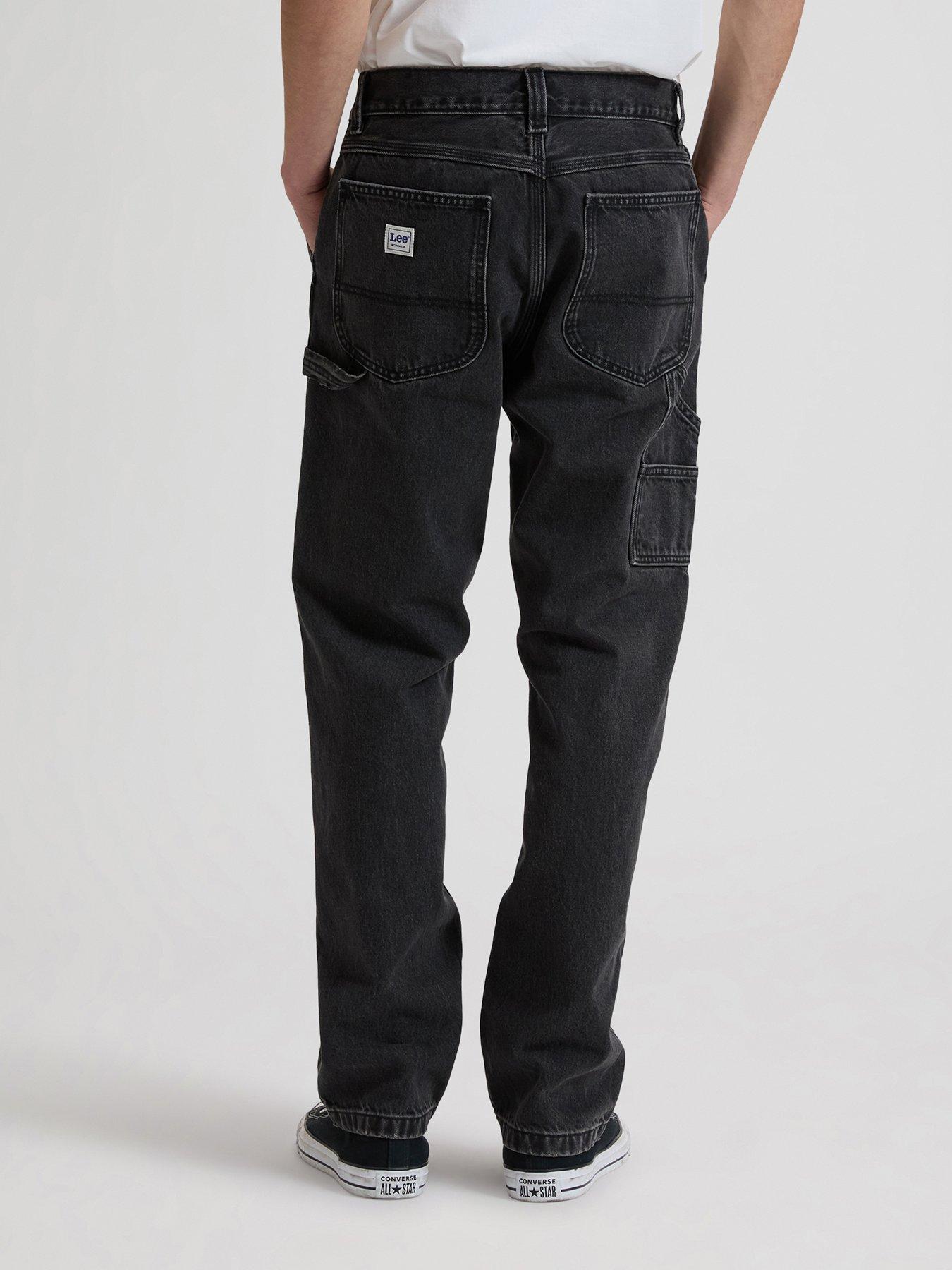 Image 2 of 6 of Lee Relaxed Tapered Fit Carpenter Jeans - Black