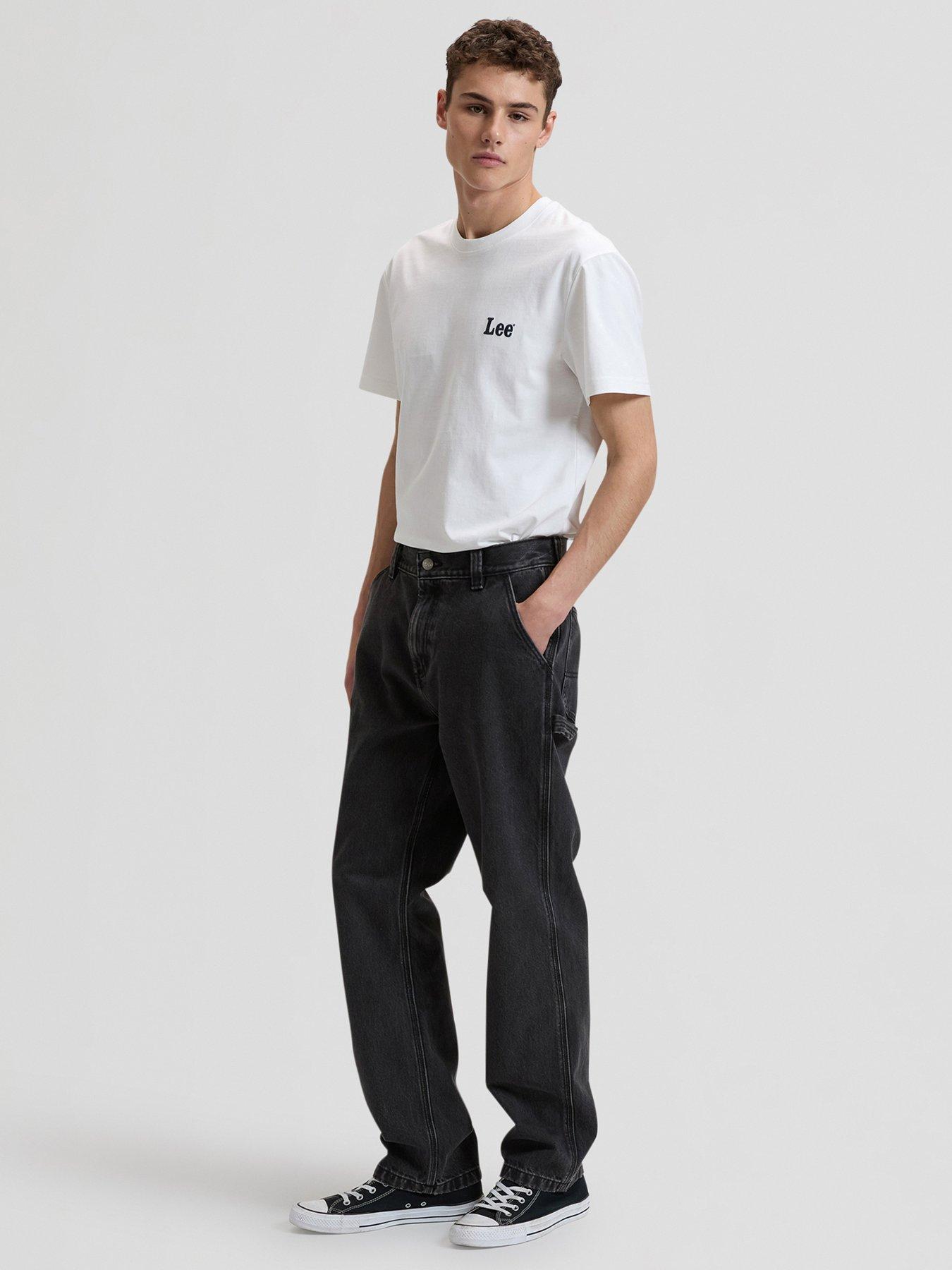 Image 3 of 6 of Lee Relaxed Tapered Fit Carpenter Jeans - Black