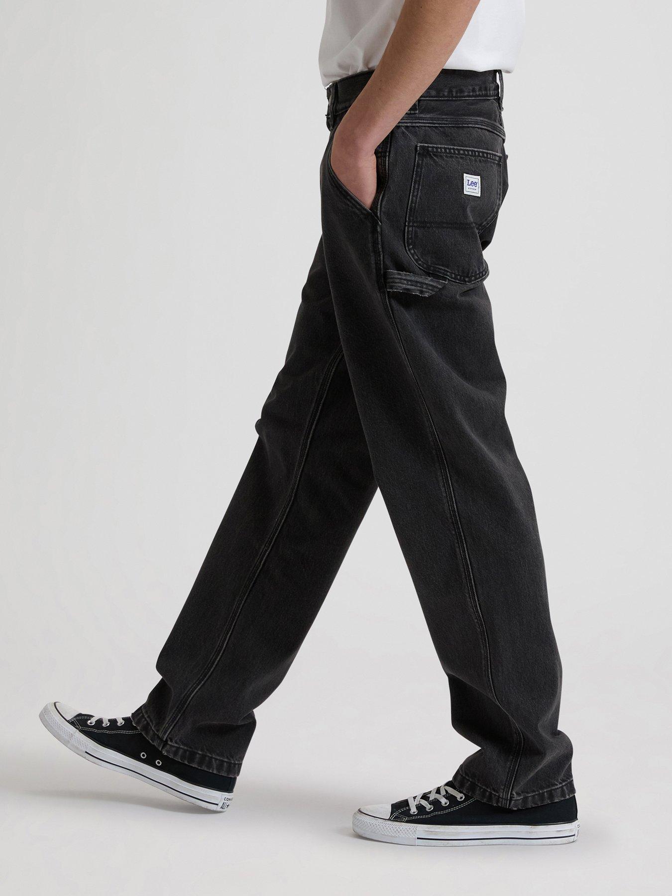 Image 4 of 6 of Lee Relaxed Tapered Fit Carpenter Jeans - Black