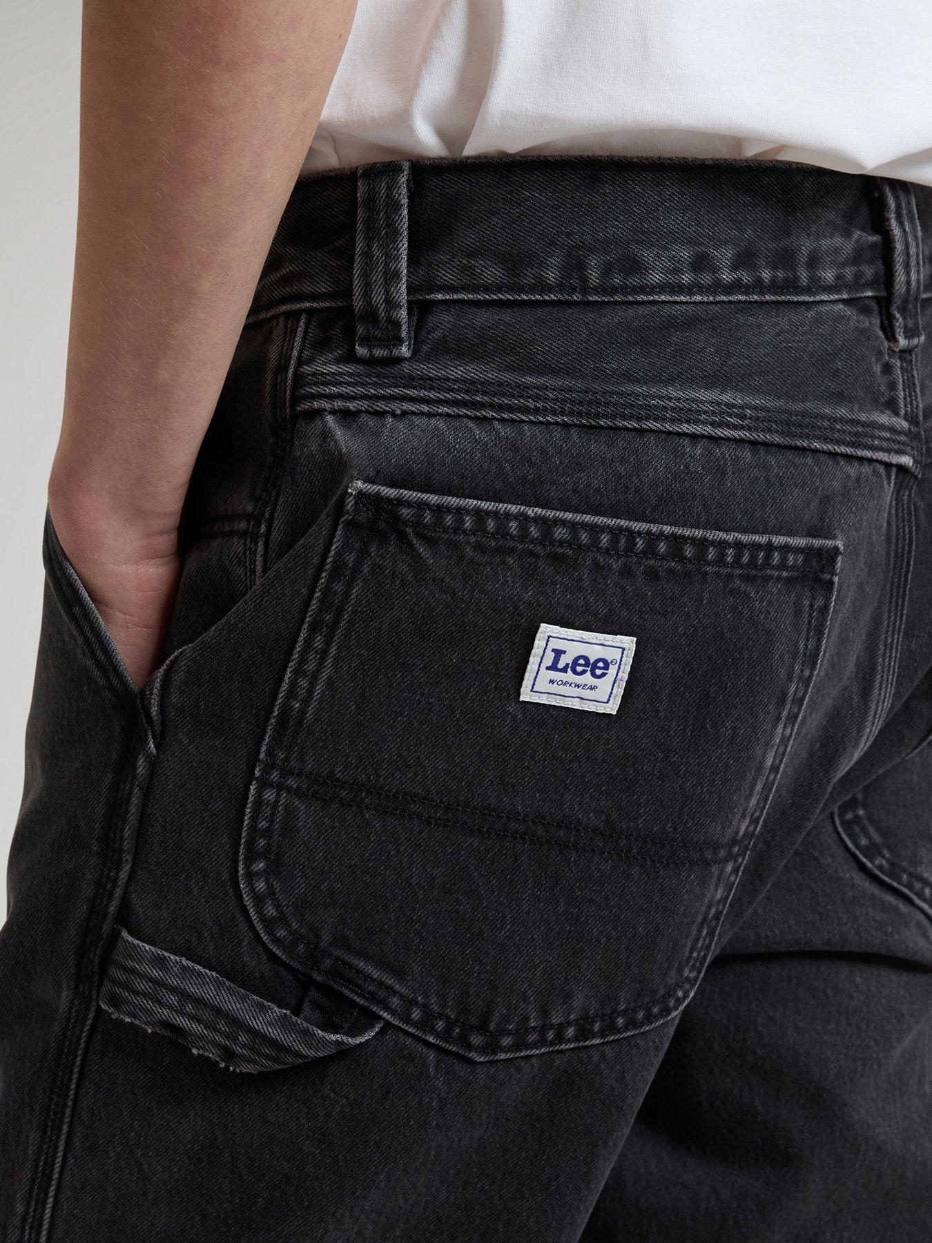 Image 5 of 6 of Lee Relaxed Tapered Fit Carpenter Jeans - Black