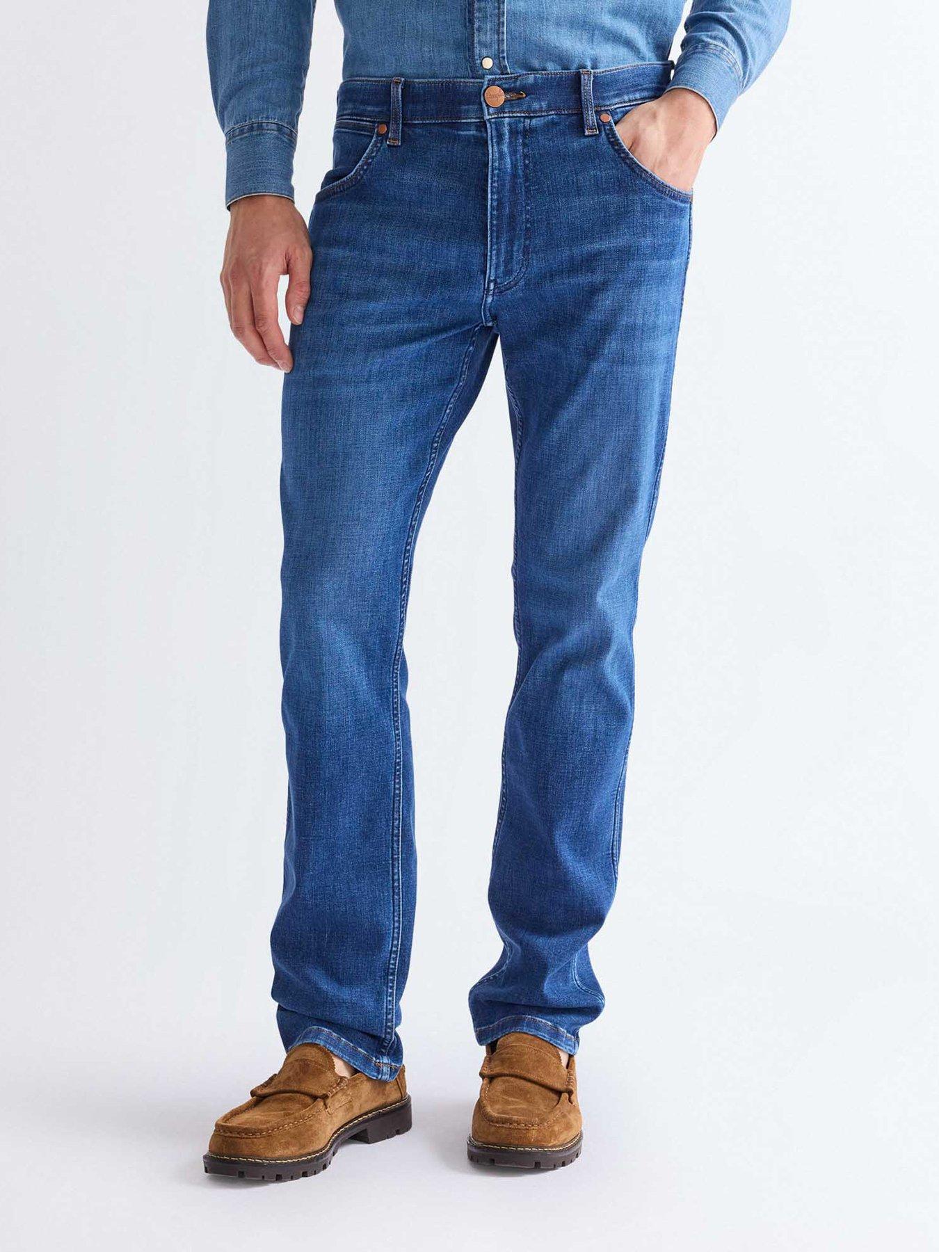Image 1 of 4 of Wrangler Greensboro Regular Fit Jeans - Dark Wash