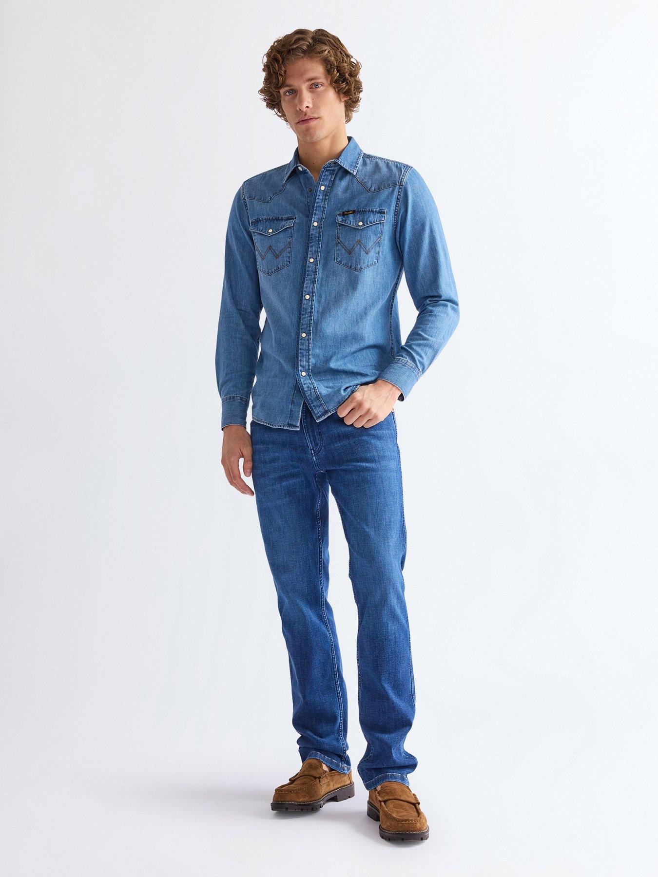Image 3 of 4 of Wrangler Greensboro Regular Fit Jeans - Dark Wash