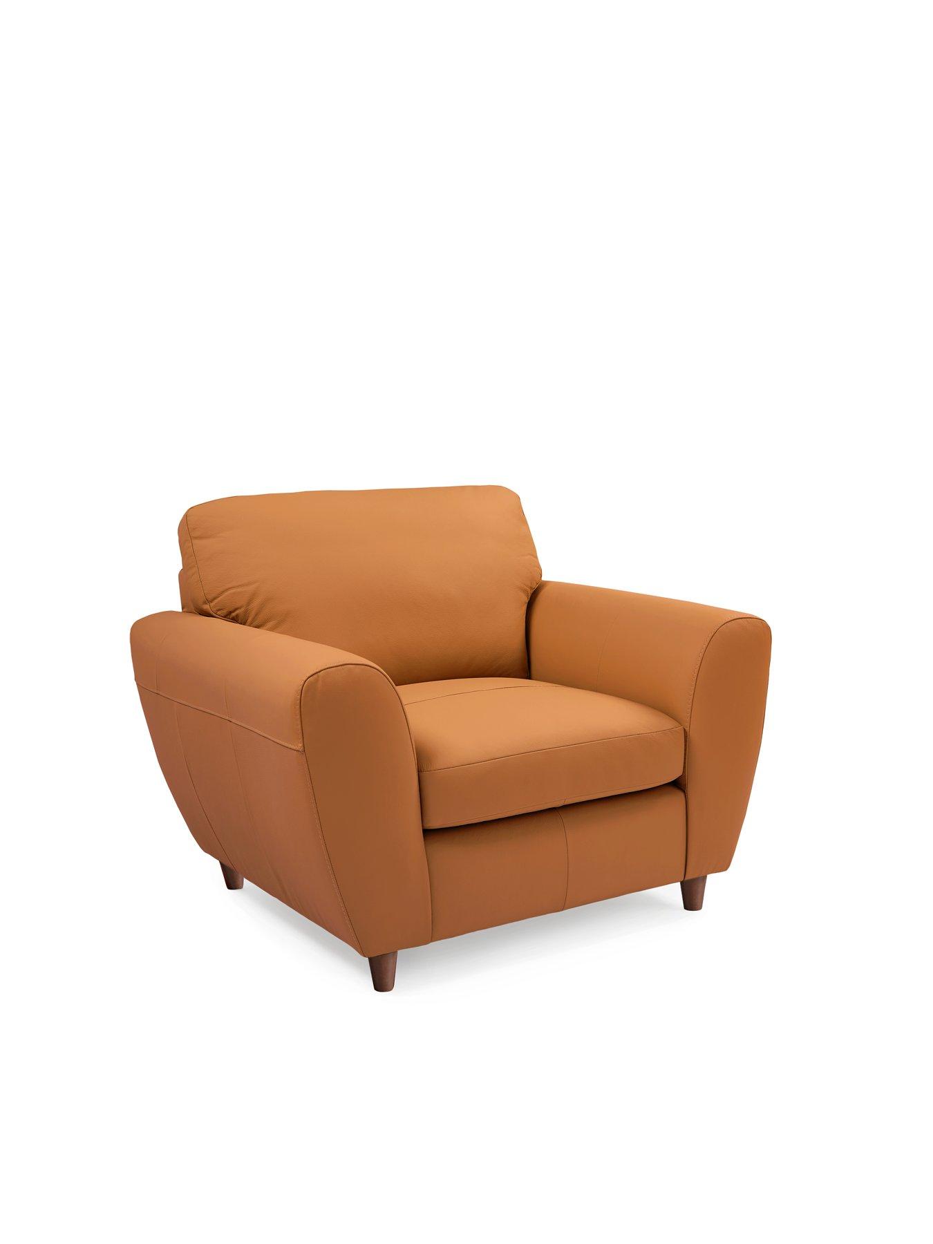 Image 4 of 7 of The Very Collection Shay 3 Seater Leather Sofa + Chair