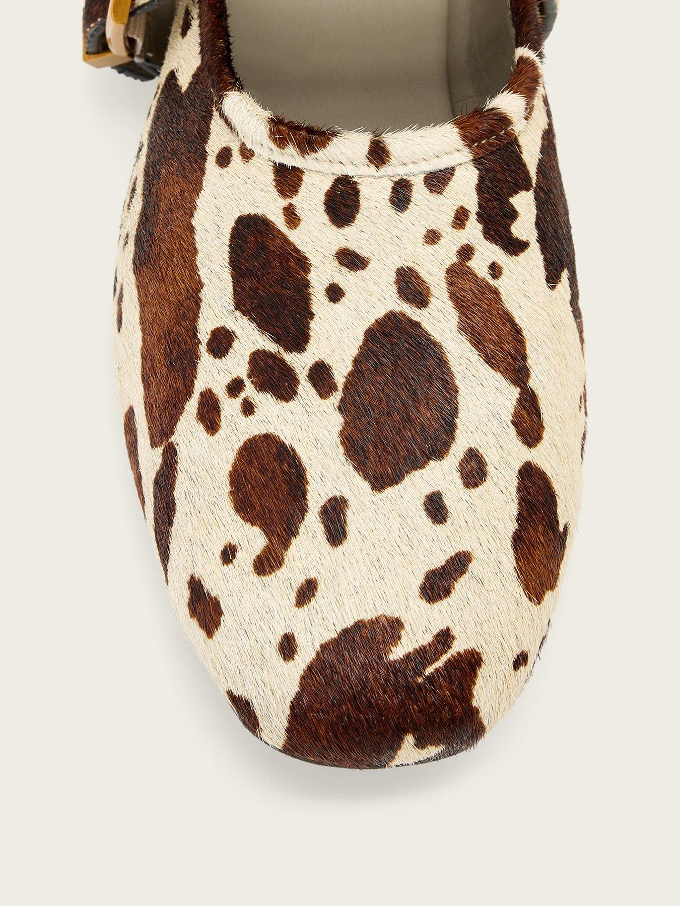 Image 2 of 4 of AllSaints Sabine Cowhide Leather Ballet Shoes - Brown