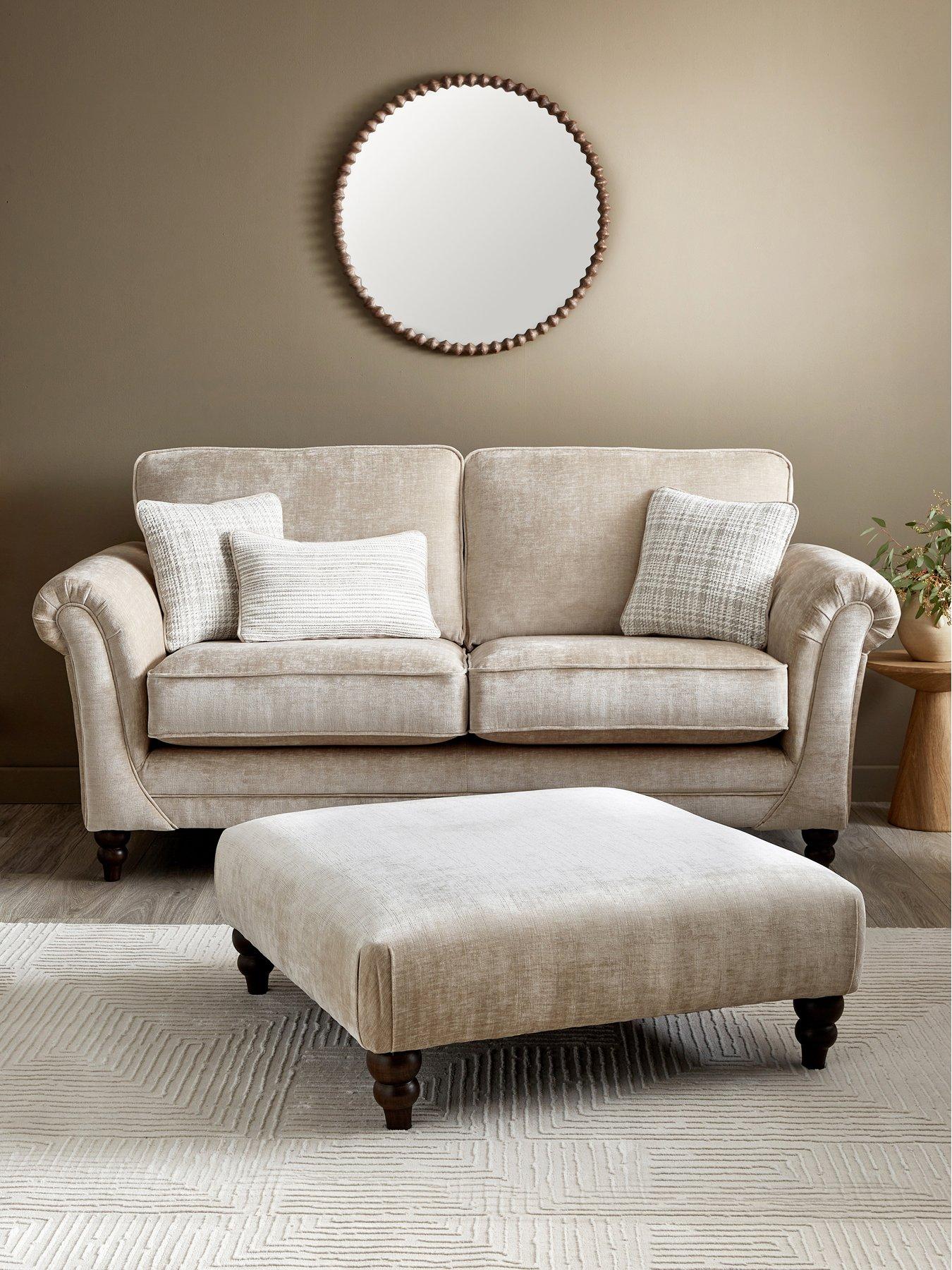 The Very Collection Highgate 3 Seater Fabric Sofa + Footstool Set