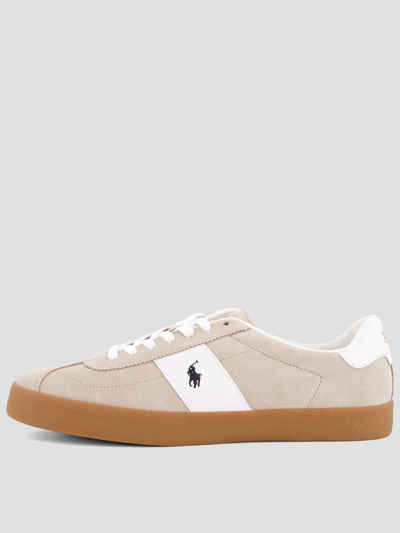 Polo Ralph Lauren Court Vulc Leather/Suede Sneakers - Beige
