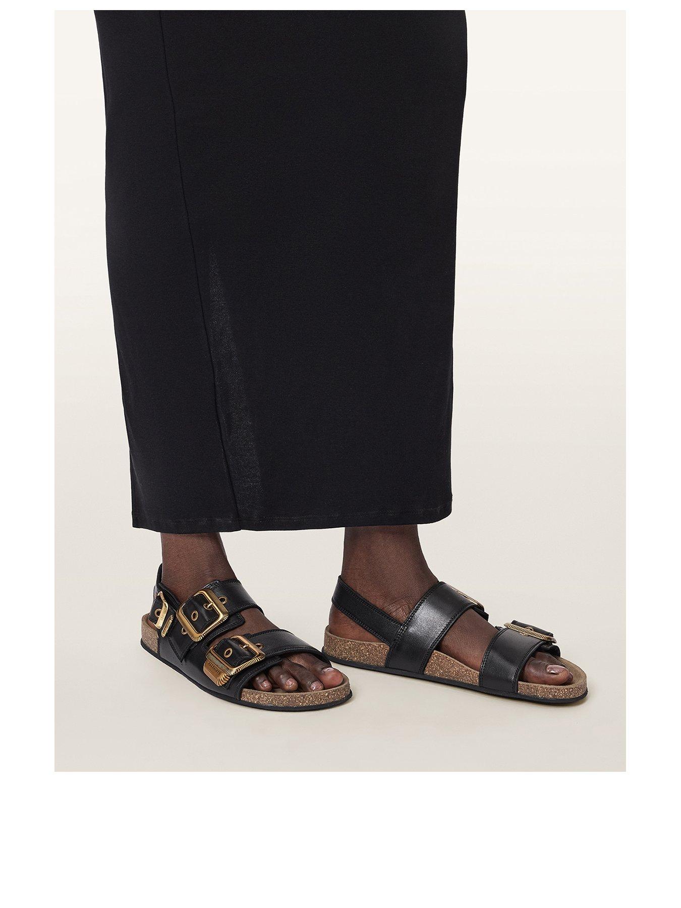Image 2 of 5 of AllSaints Staffa Sandal - Black
