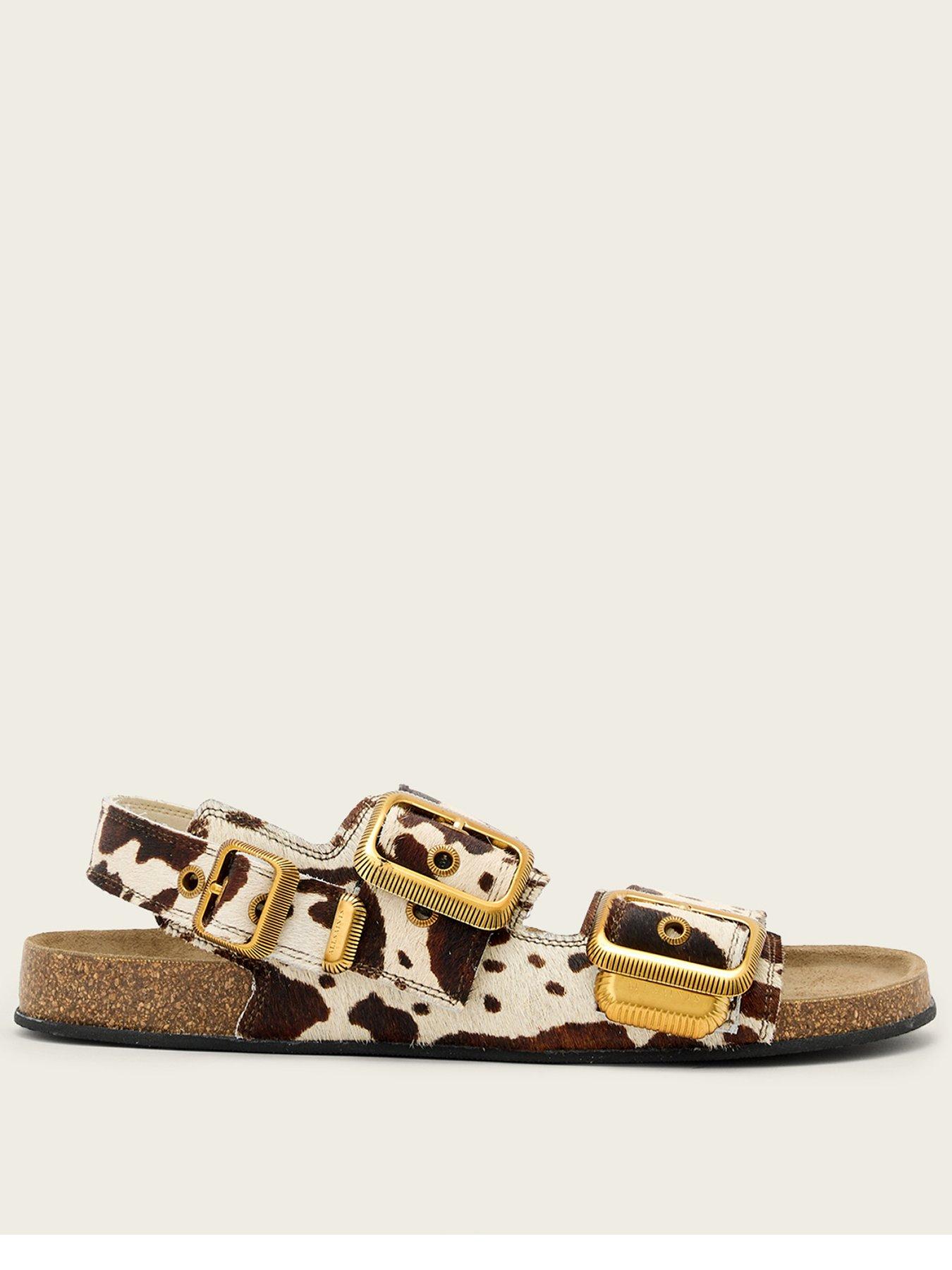 AllSaints Staffa Sandal - Brown Animal Print