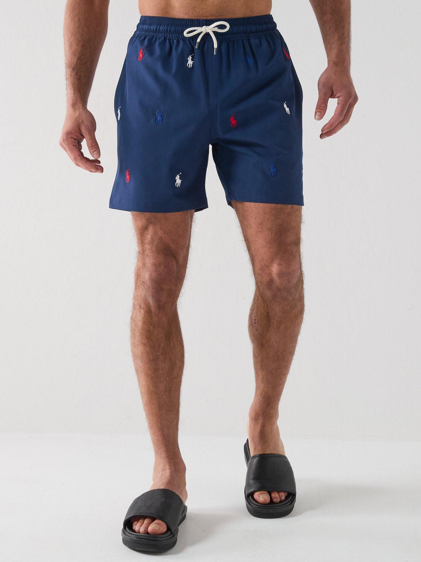 Polo Ralph Lauren Traveler Embroidered Logo Swim Shorts - Navy