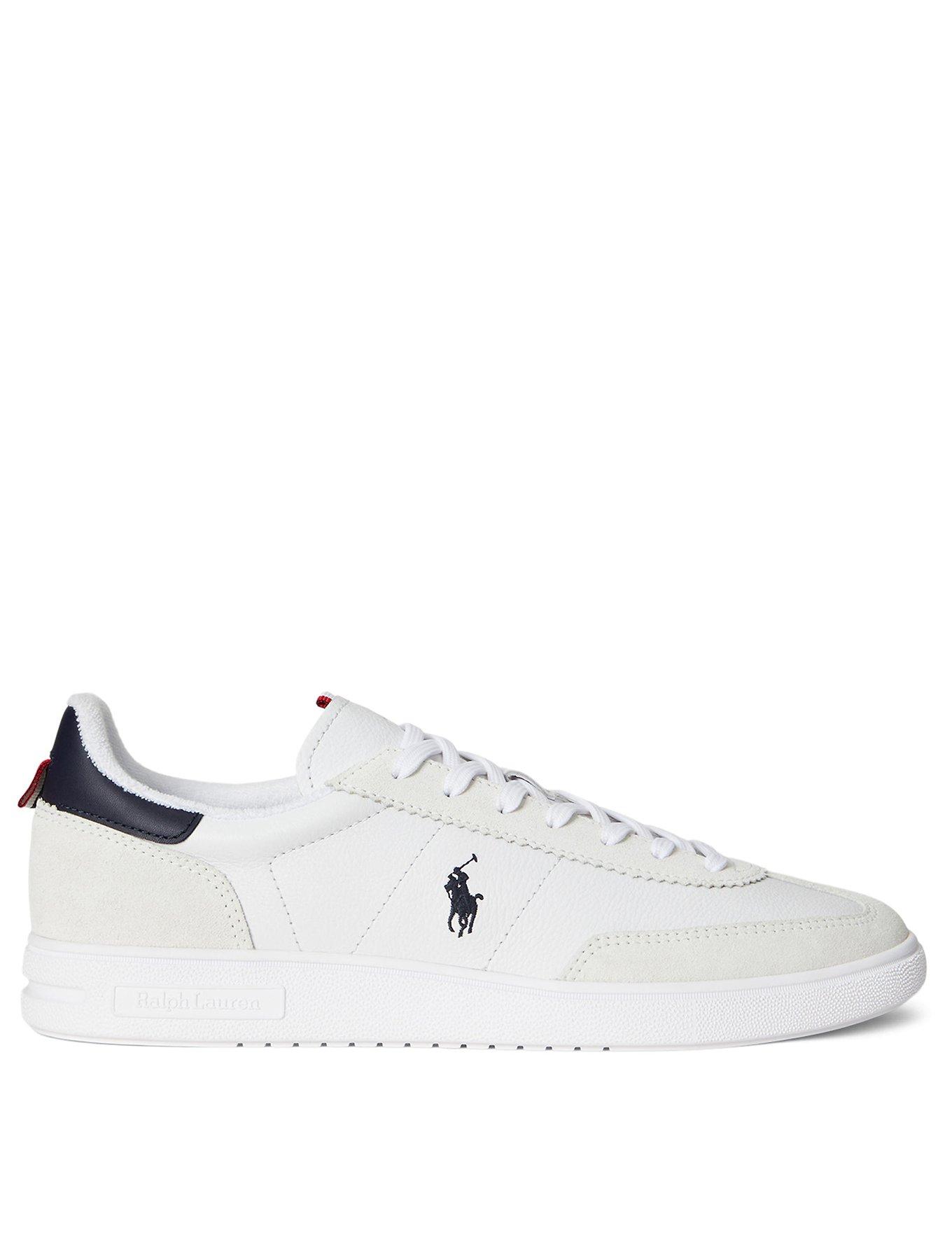Polo Ralph Lauren Bedford Leather/Suede Sneakers - White