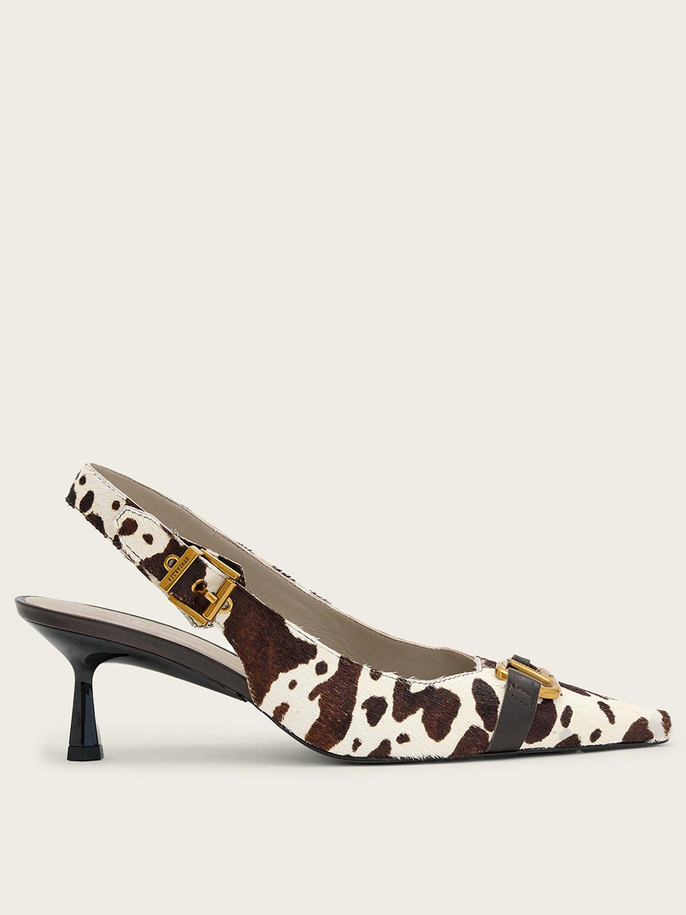 Image 1 of 5 of AllSaints Hera Slingback Shoe - Brown