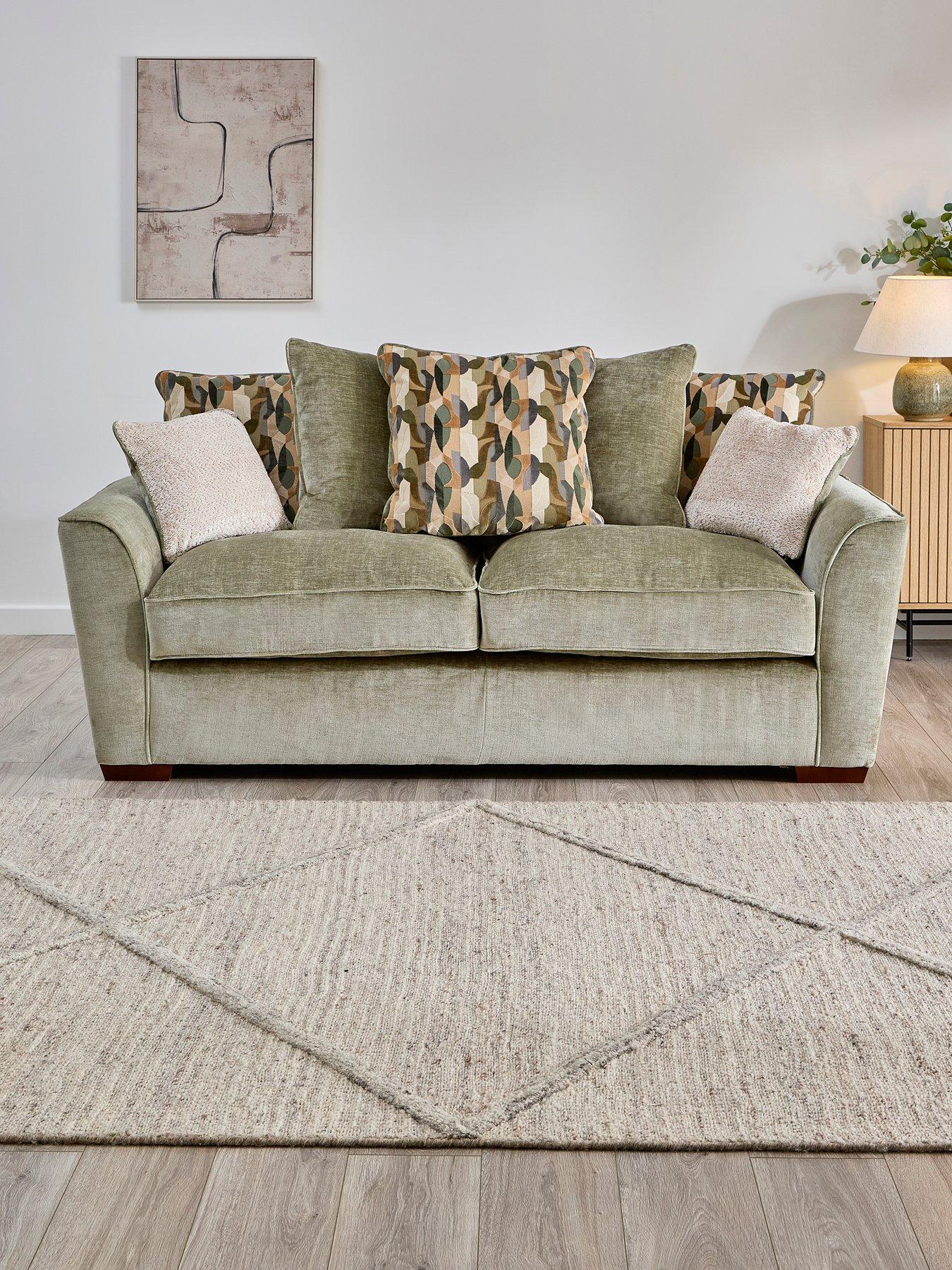 Image 1 of 8 of The Very Collection Clover 3 Seater Scatterback Sofa&nbsp;- Made to Order in the UK