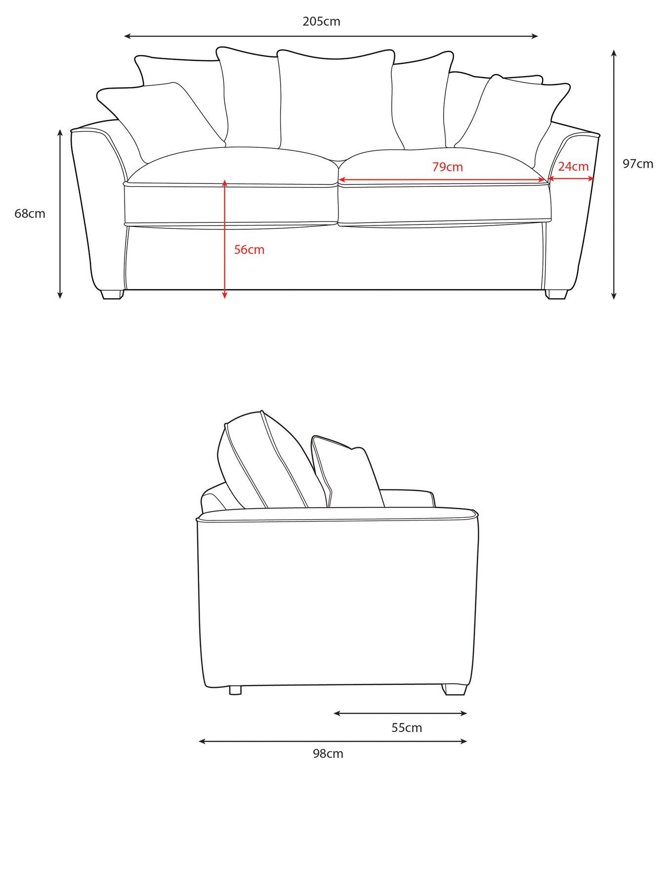 Image 7 of 8 of The Very Collection Clover 3 Seater Scatterback Sofa&nbsp;- Made to Order in the UK