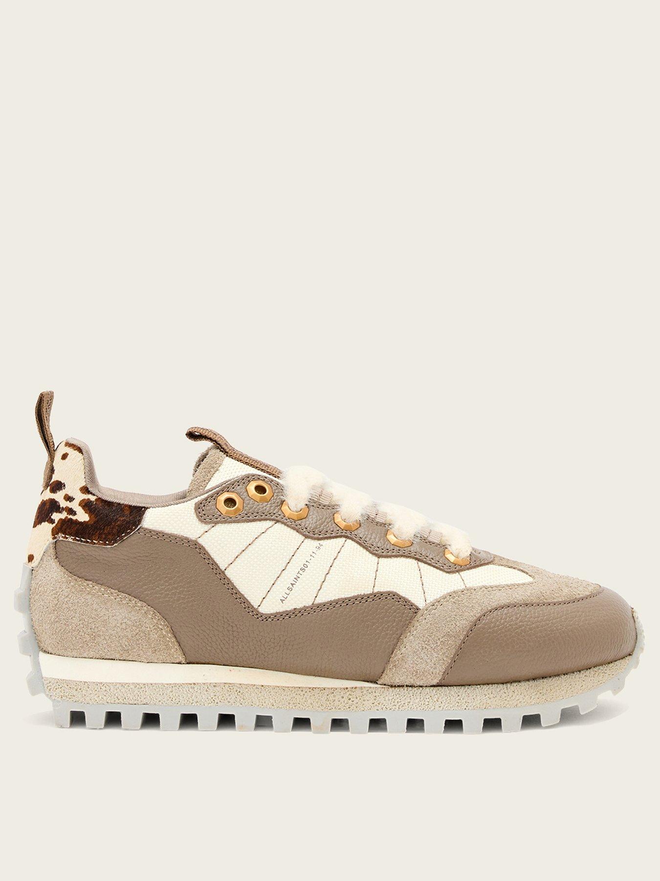 Image 1 of 5 of AllSaints Nevis Suede Trainers - Brown