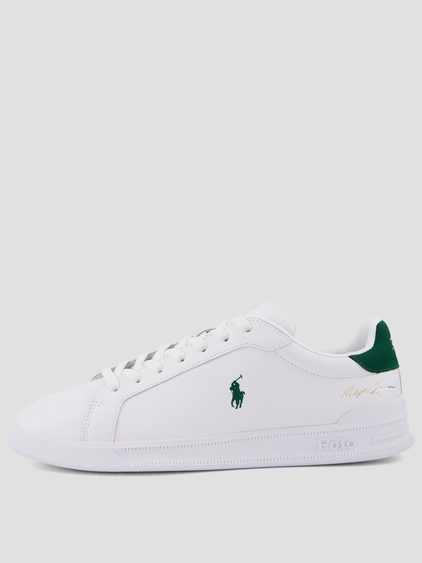 Polo Ralph Lauren Heritage Court Signature Leather Sneakers - White