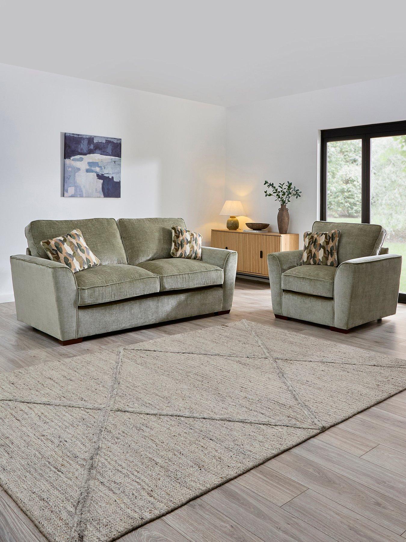 The Very Collection Clover 3 Seater Sofa + Armchair (Buy  &  SAVE!) - Made to Order in the UK
