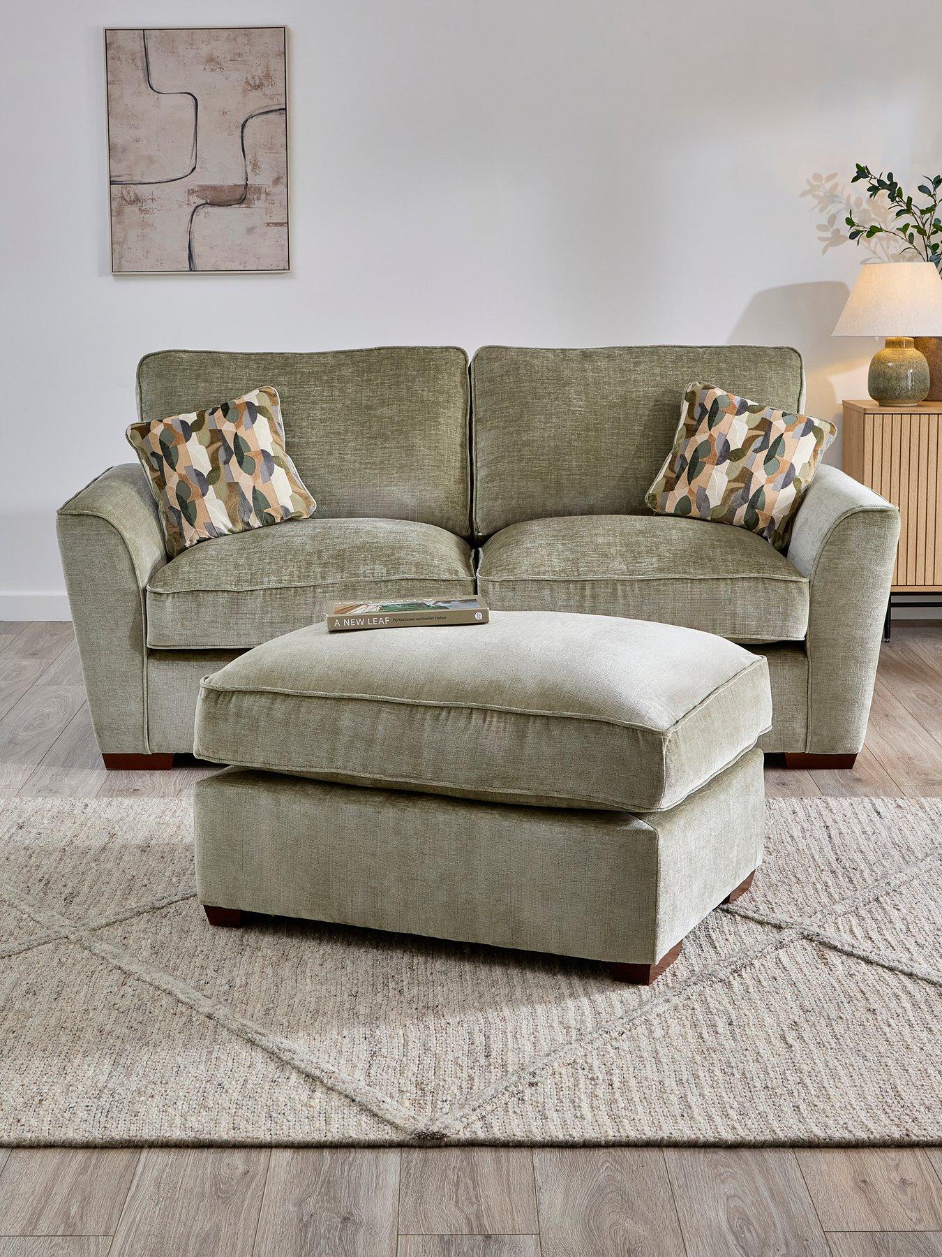 The Very Collection Clover 3 Seater Sofa + Footstool - Made to Order in the UK