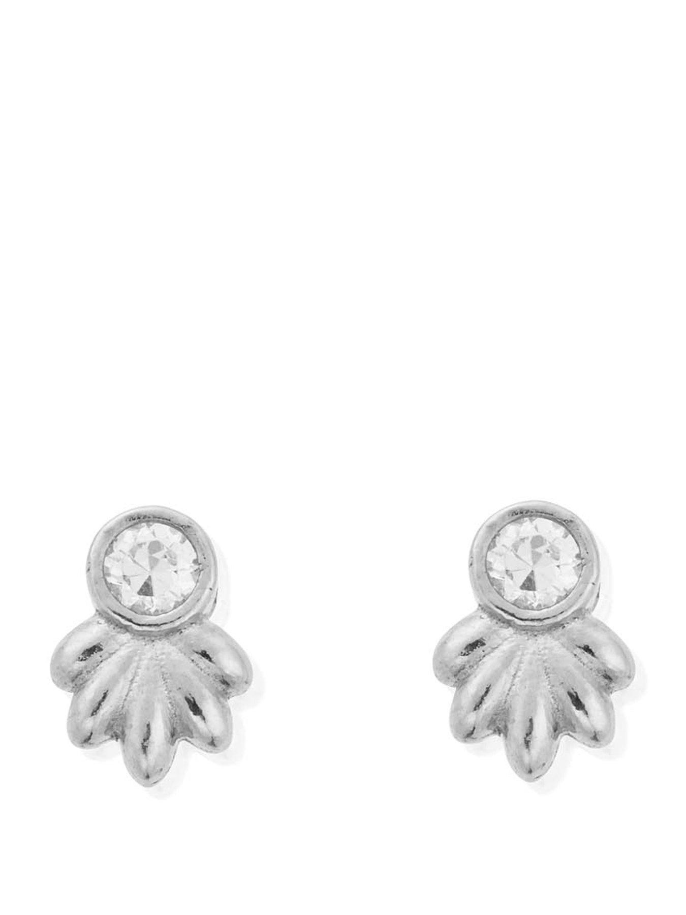 ChloBo Glistening Flower Bud Stud Earrings