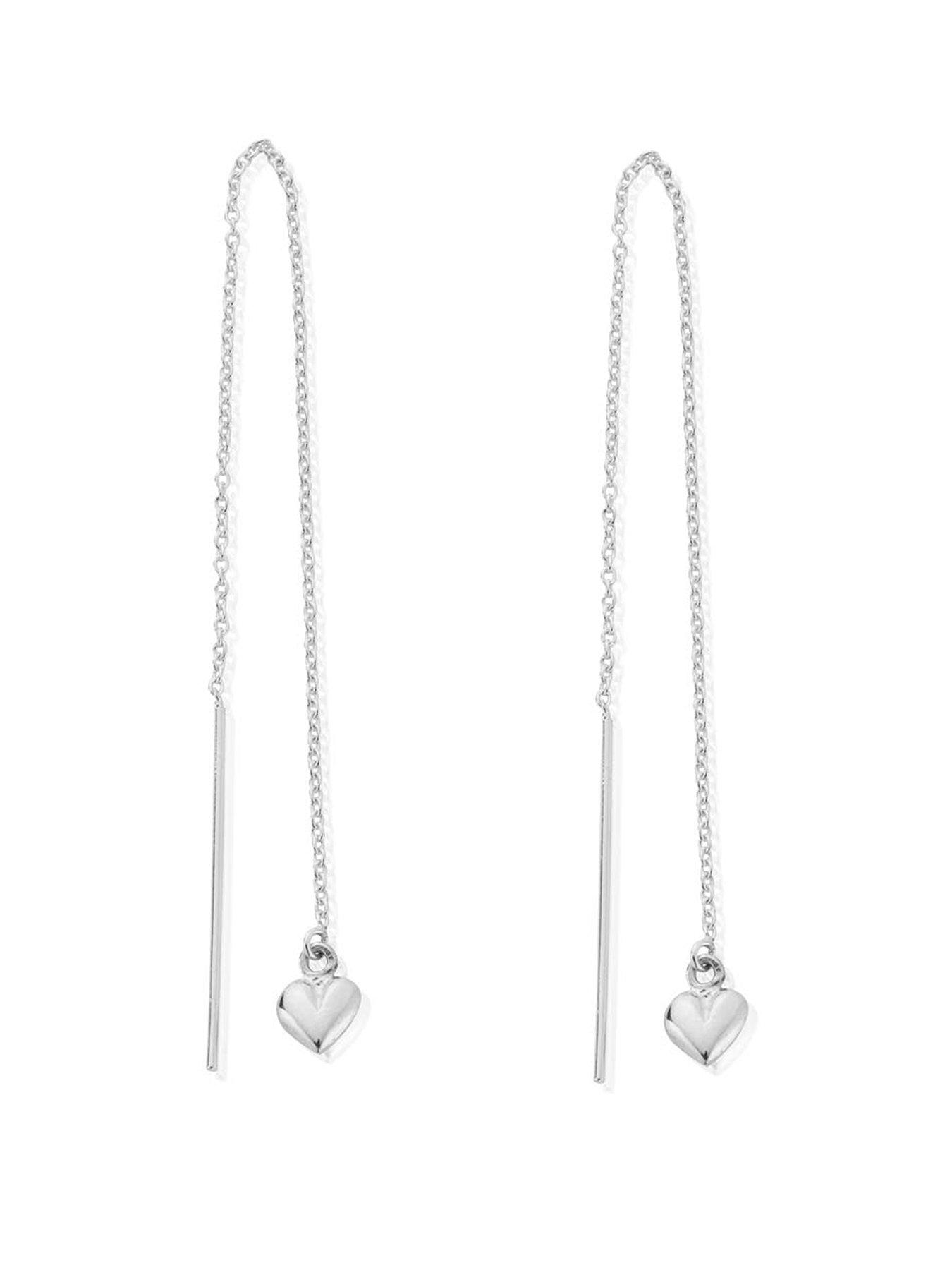 ChloBo Mini Puffed Heart Pull Through Earrings